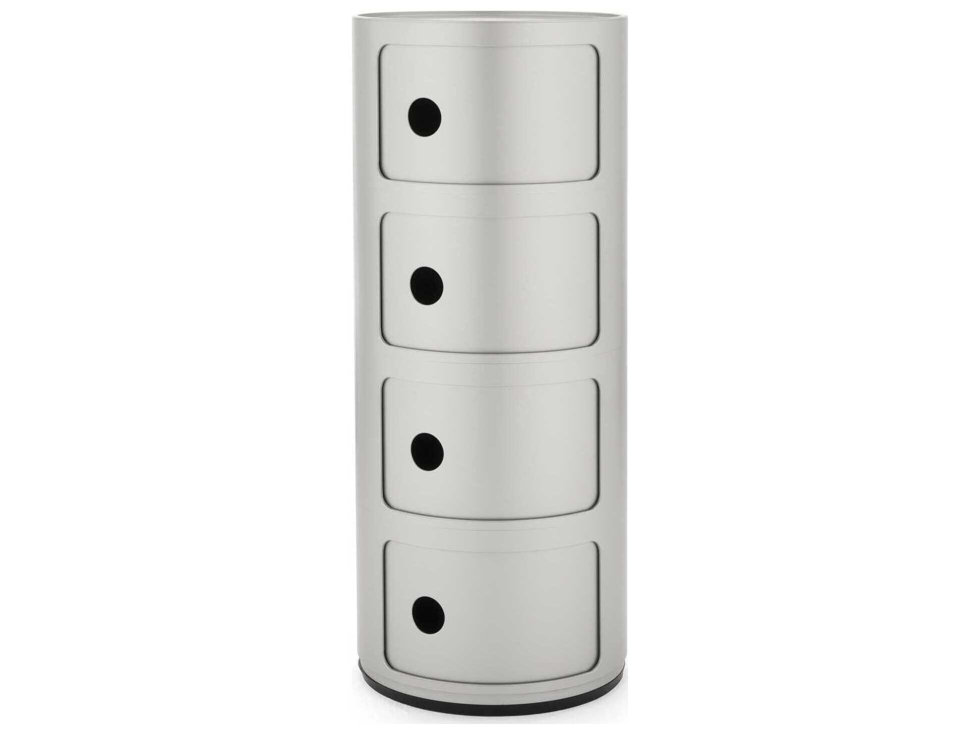 Kartell Componibili Recycled Silver File Cabinet