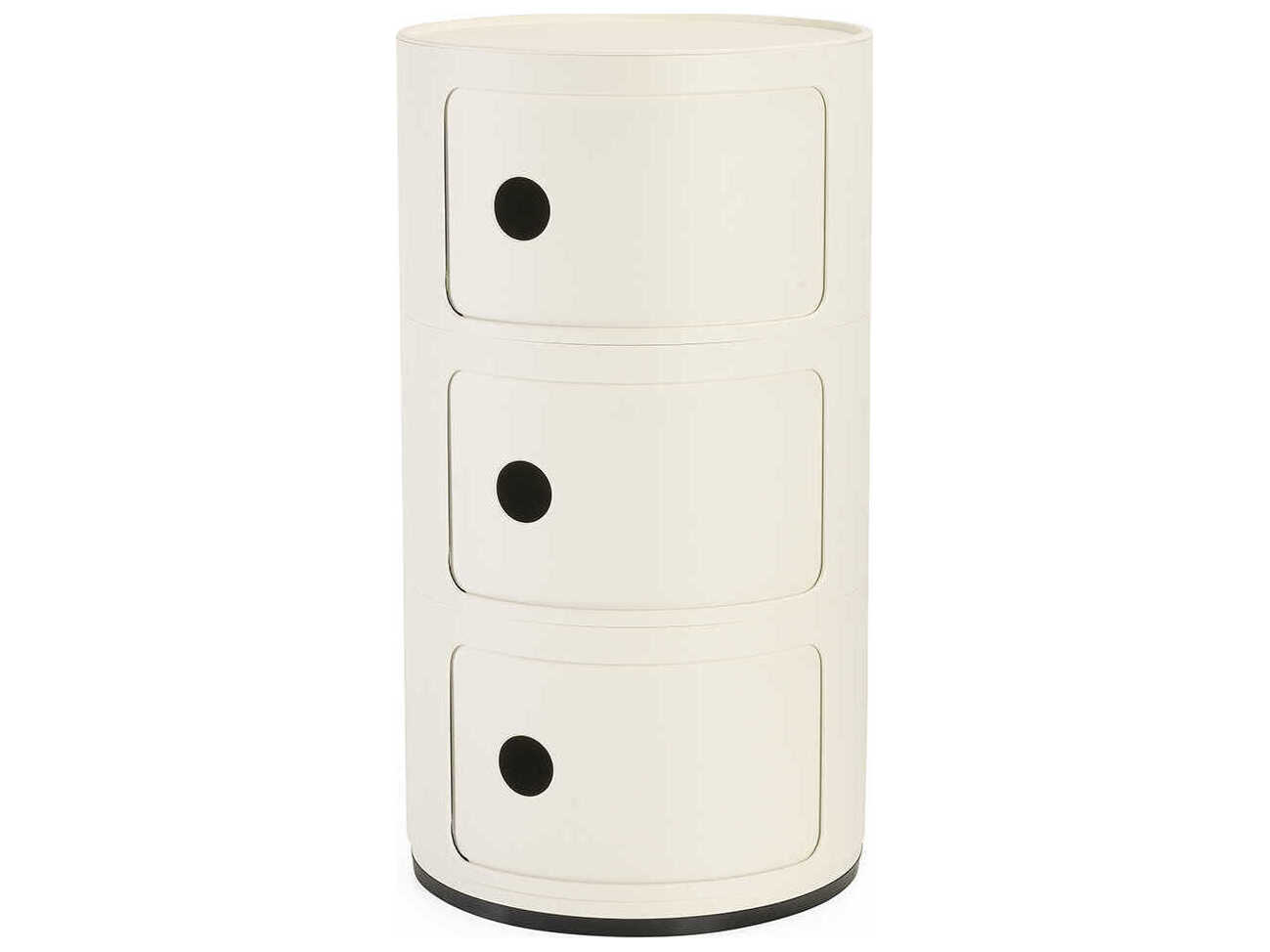 Kartell Componibili Recycled Matte White File Cabinet