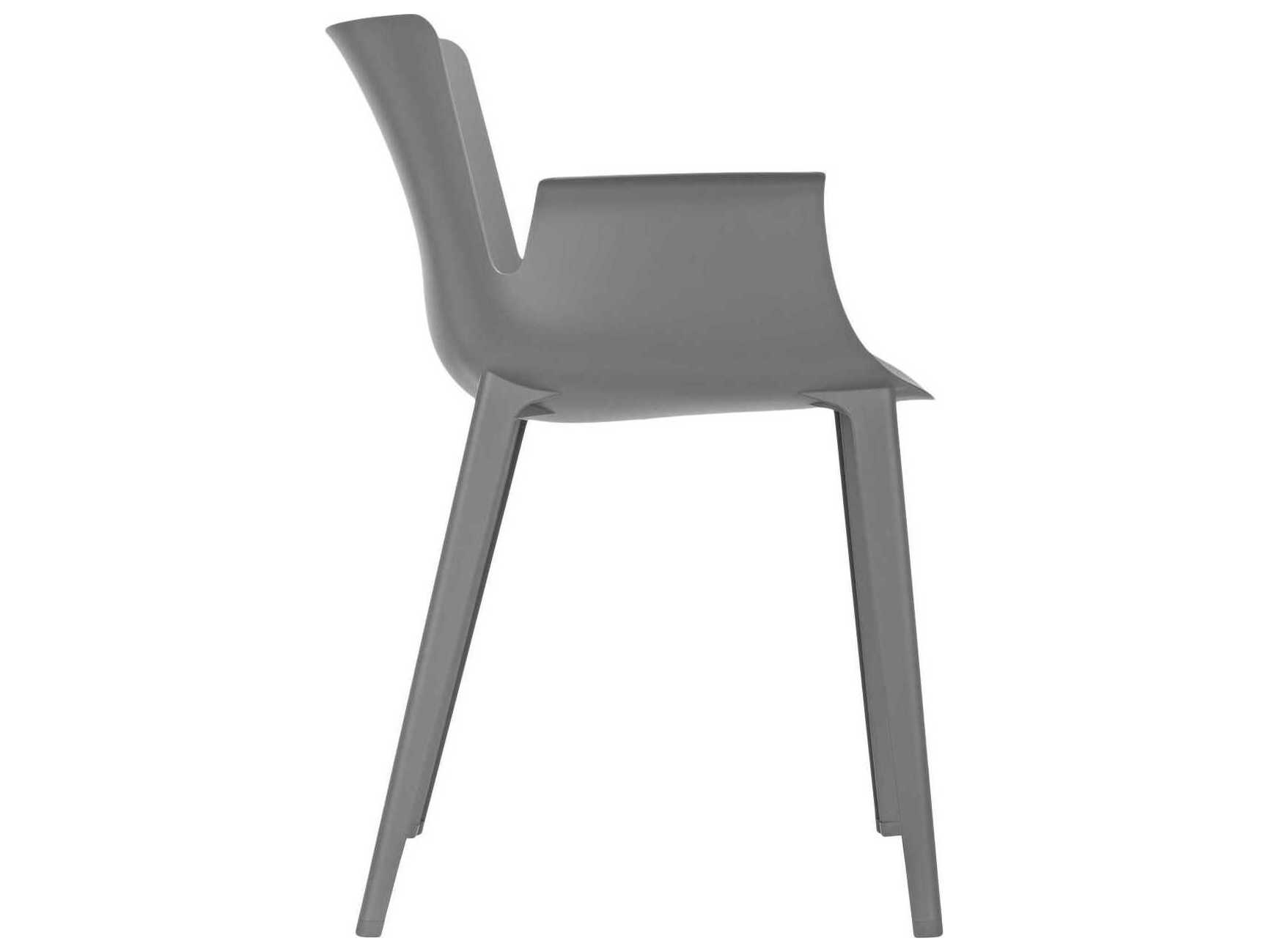 Kartell Piuma Gray Arm Dining Chair
