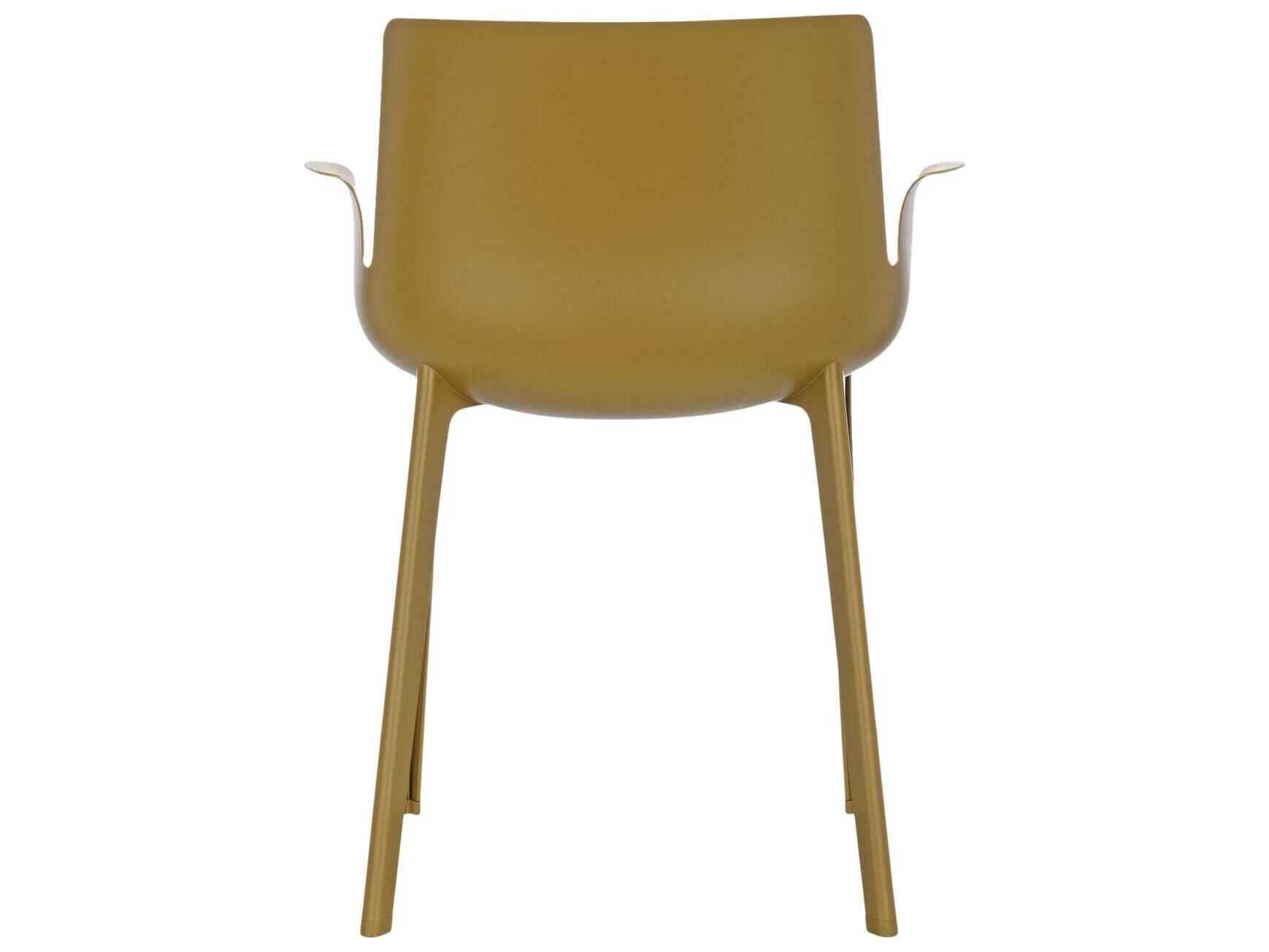 Kartell Piuma Yellow Arm Dining Chair