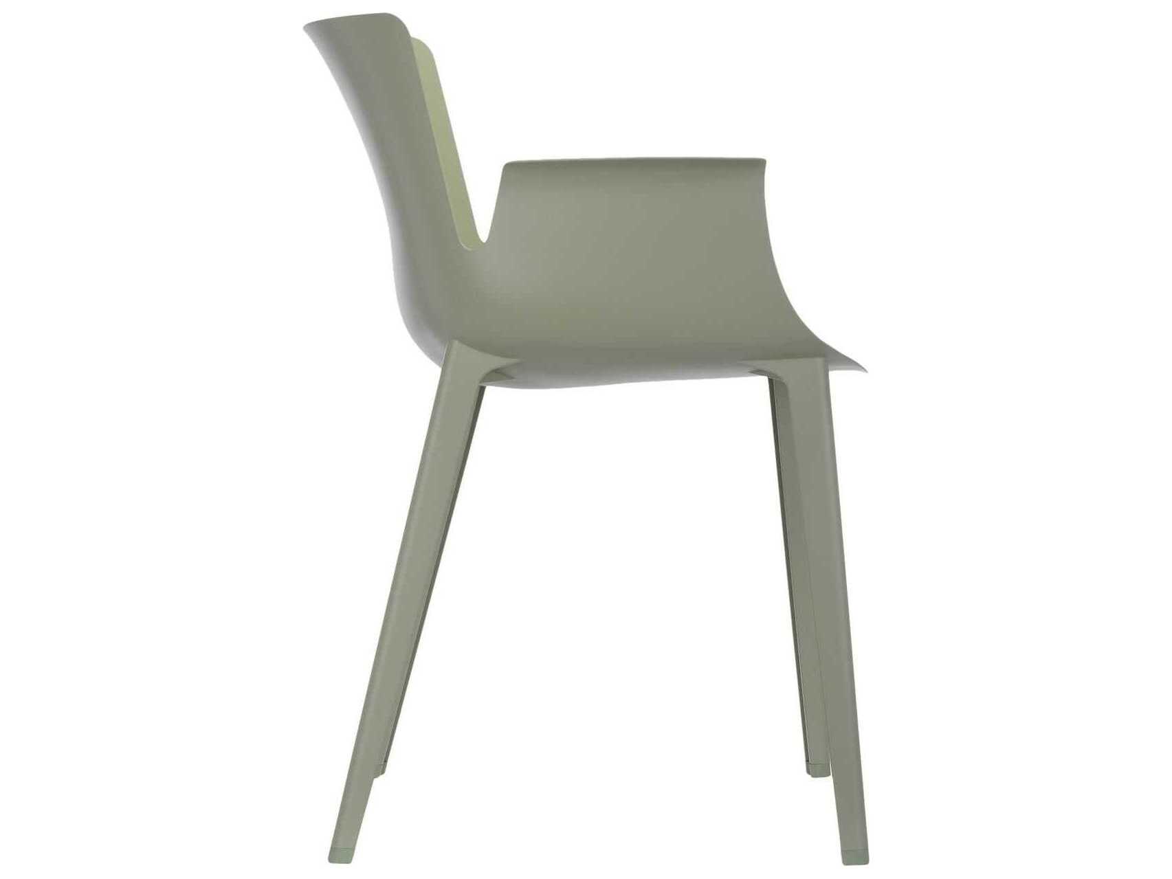 Kartell Piuma Green Arm Dining Chair