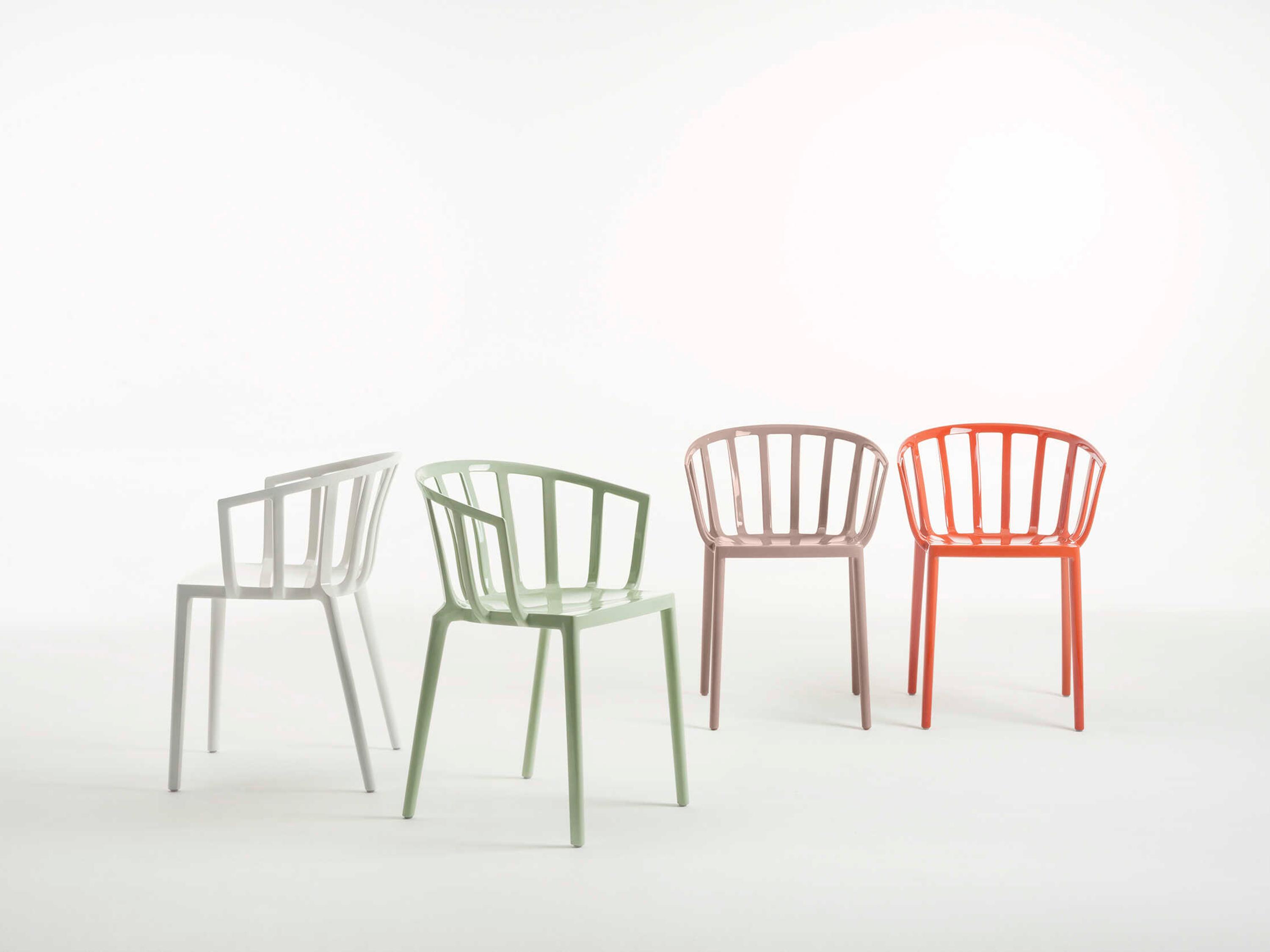Kartell Venice Green Arm Dining Chair  (Sold in 2)