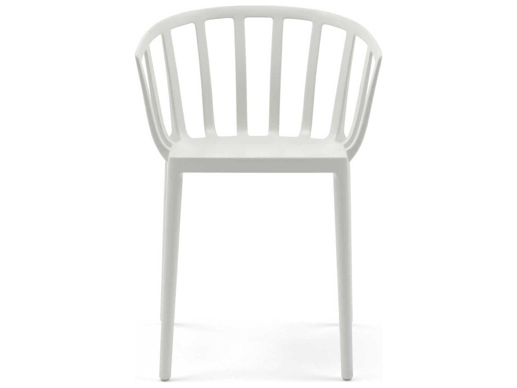 Kartell Venice White Arm Dining Chair  (Sold in 2)