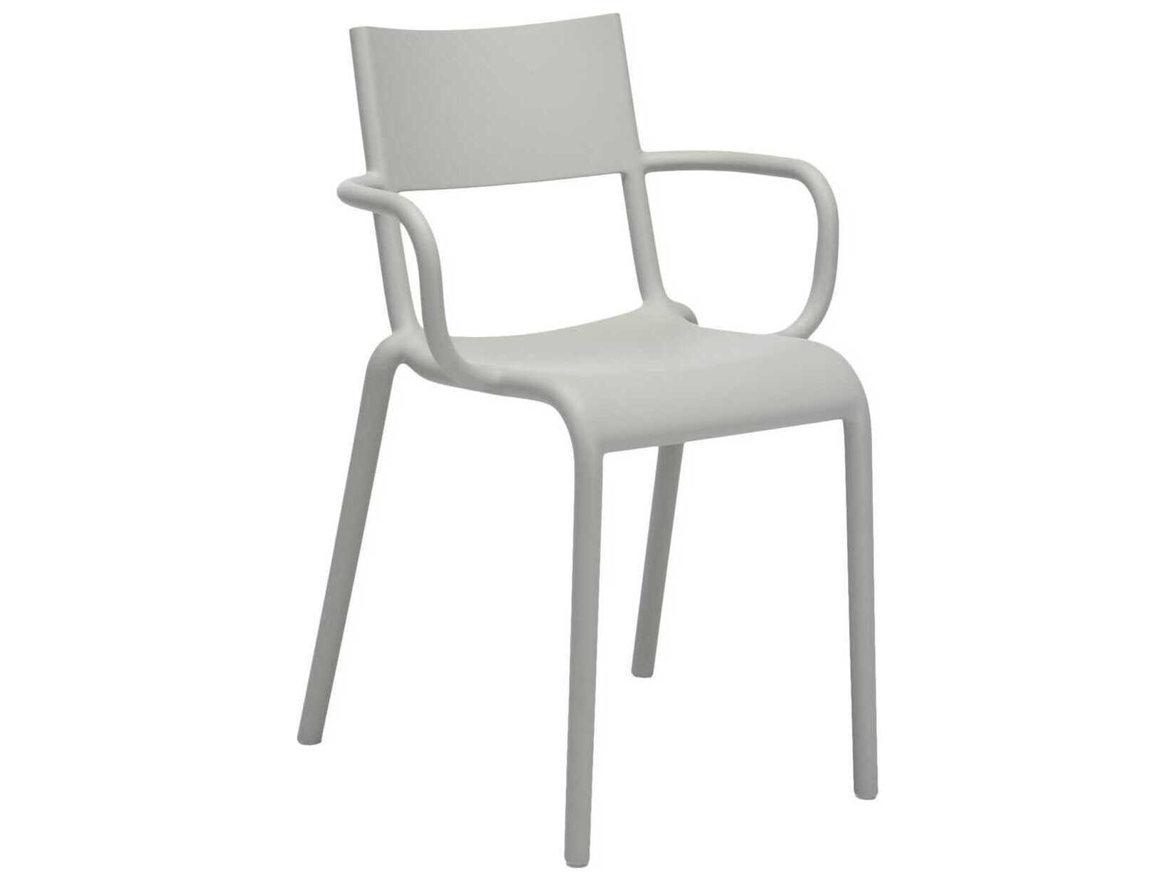 Kartell Generic A Gray Arm Dining Chair  (Sold in 2)