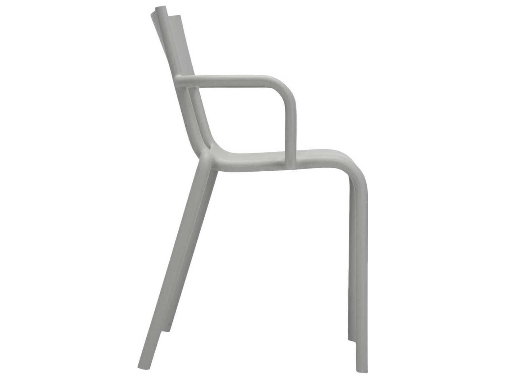 Kartell Generic A Gray Arm Dining Chair  (Sold in 2)
