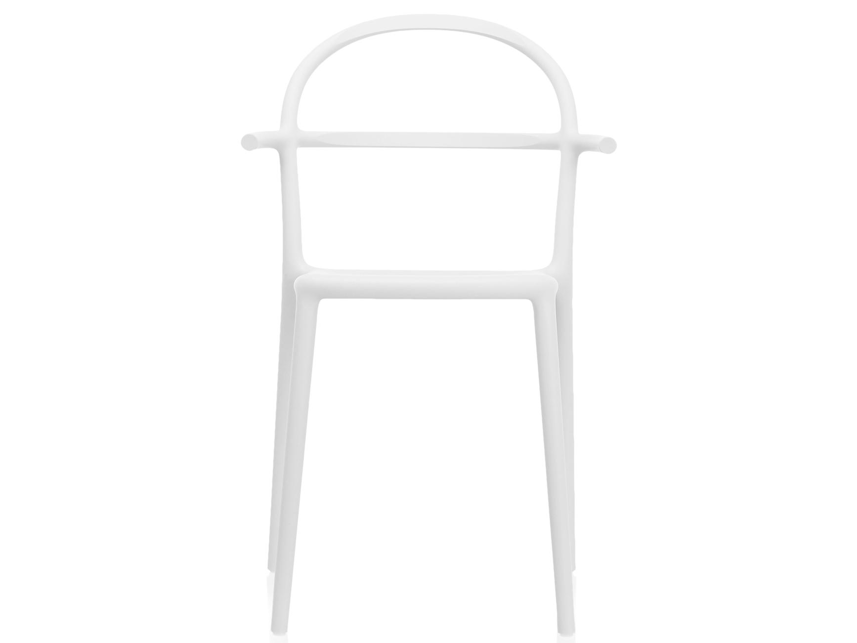 Kartell Generic White Arm Dining Chair  (Sold in 2)