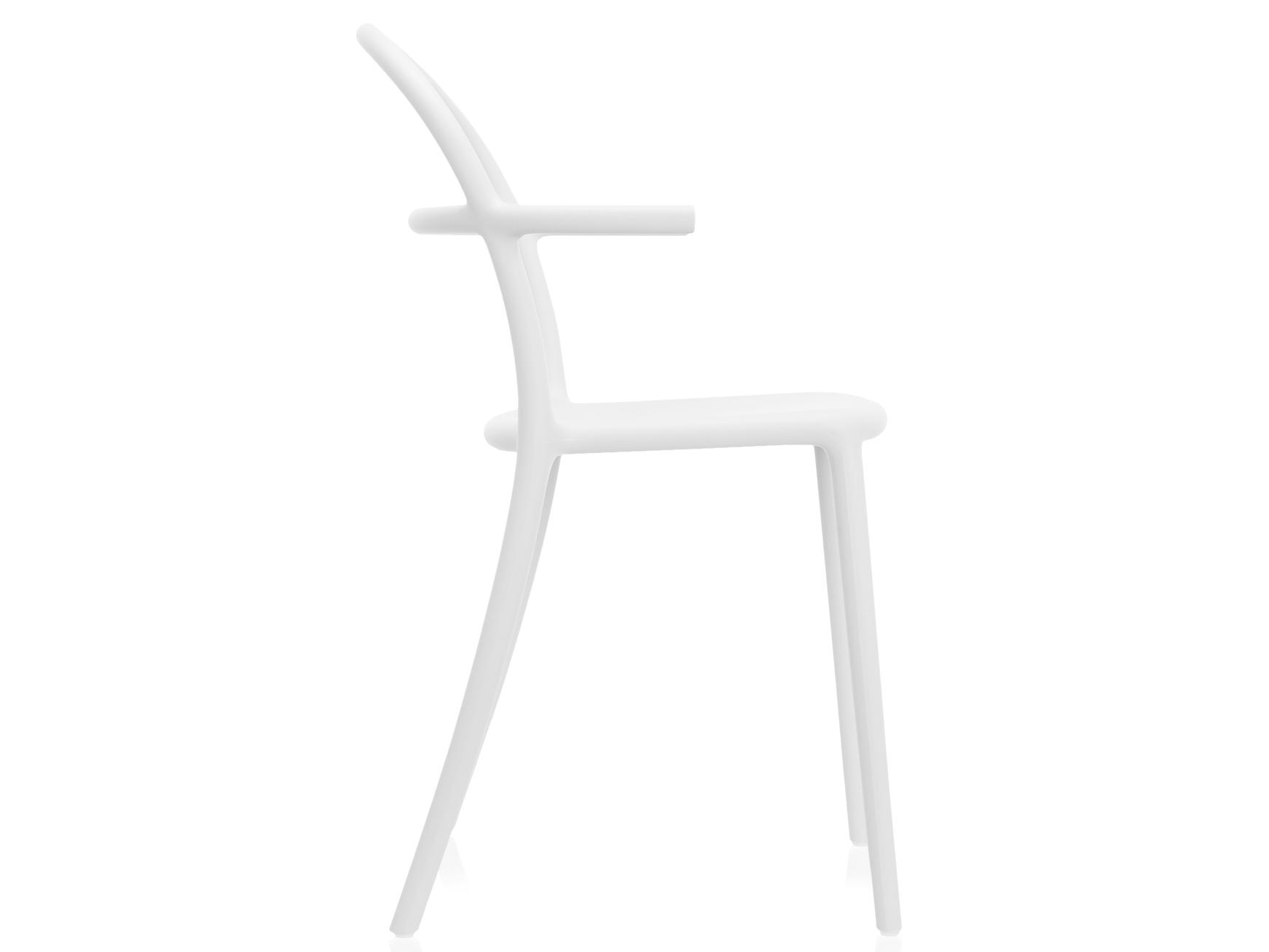 Kartell Generic White Arm Dining Chair  (Sold in 2)