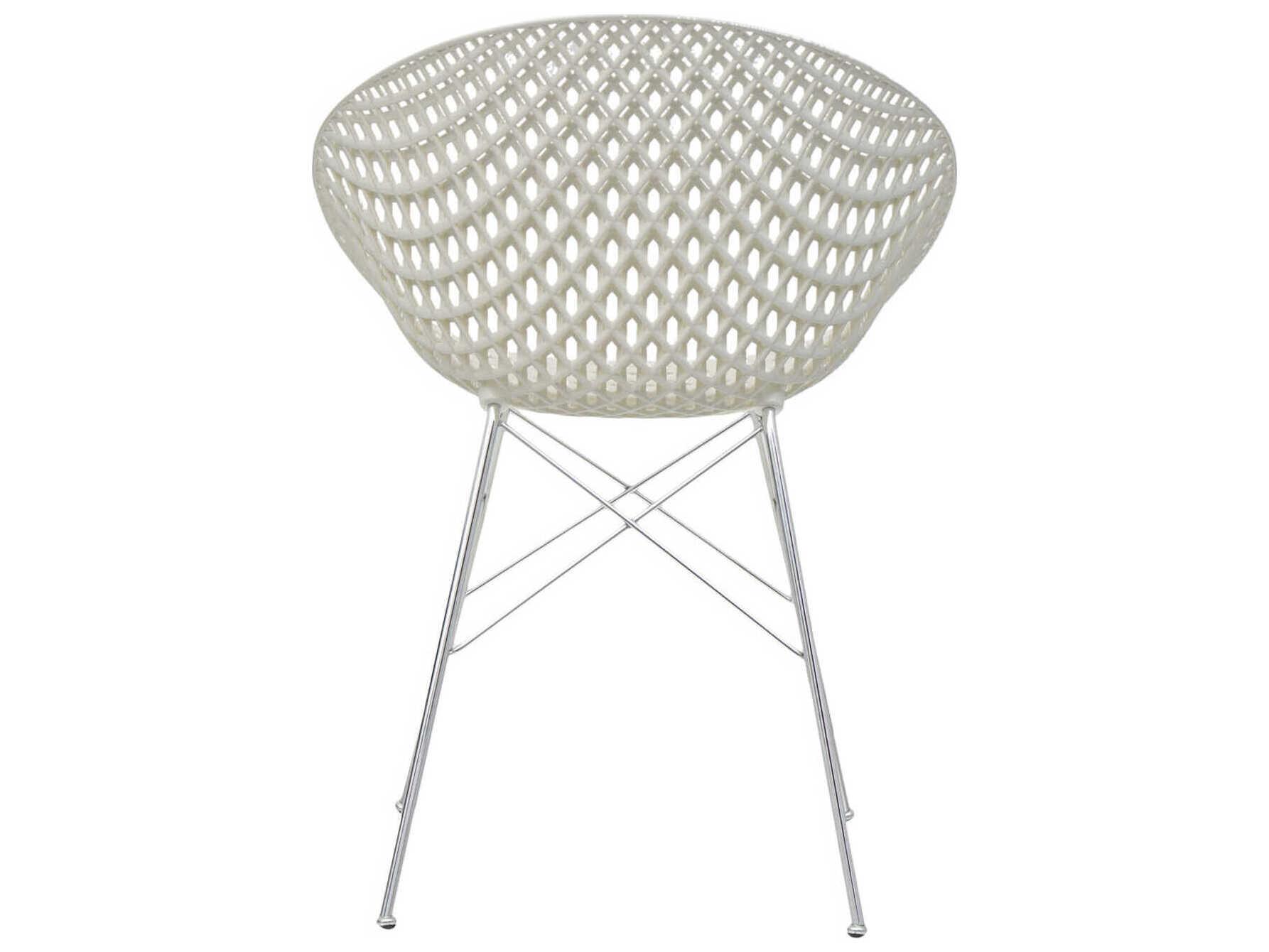 Kartell Smatrik Silver Arm Dining Chair  (Sold in 2)