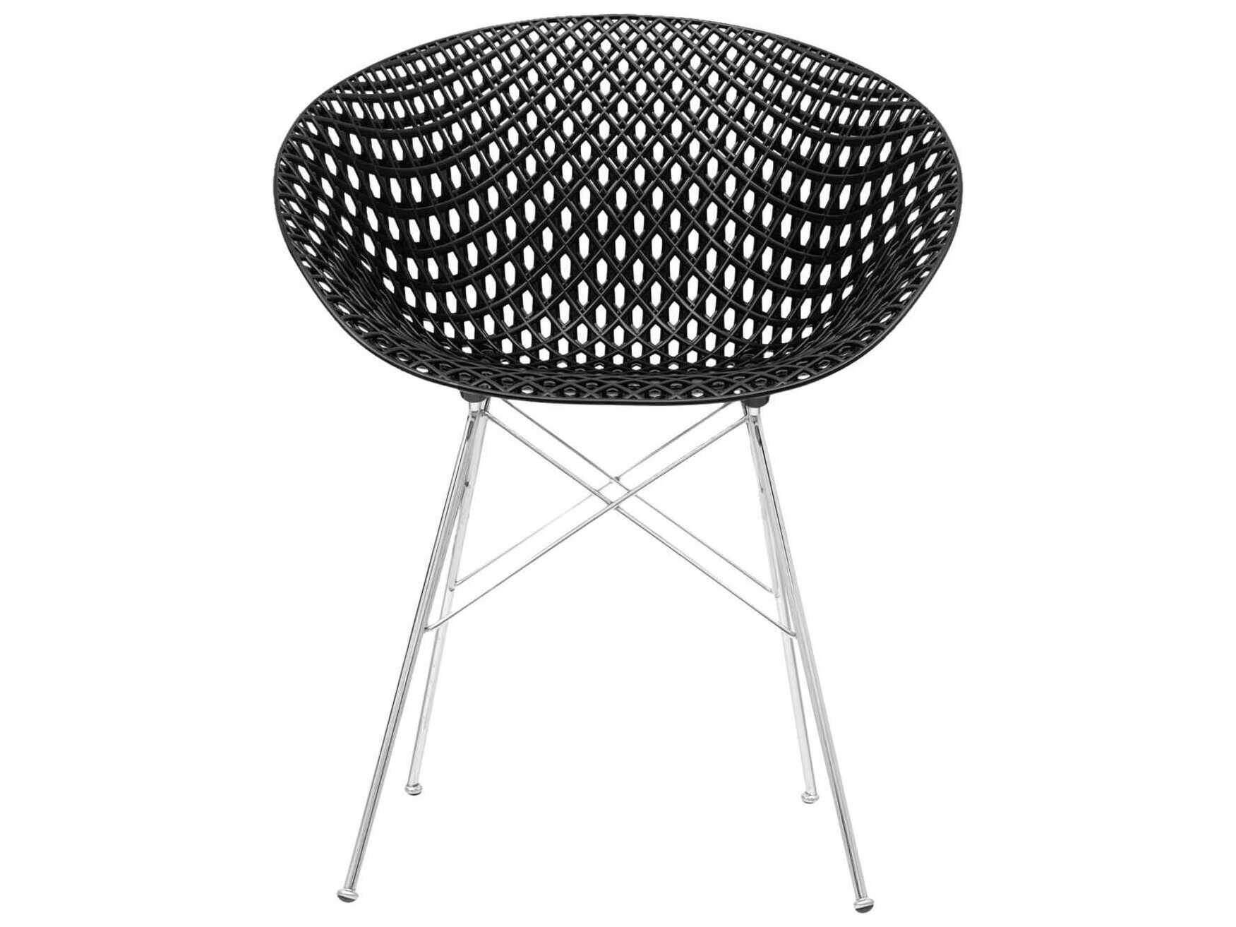 Kartell Smatrik Black Arm Dining Chair  (Sold in 2)