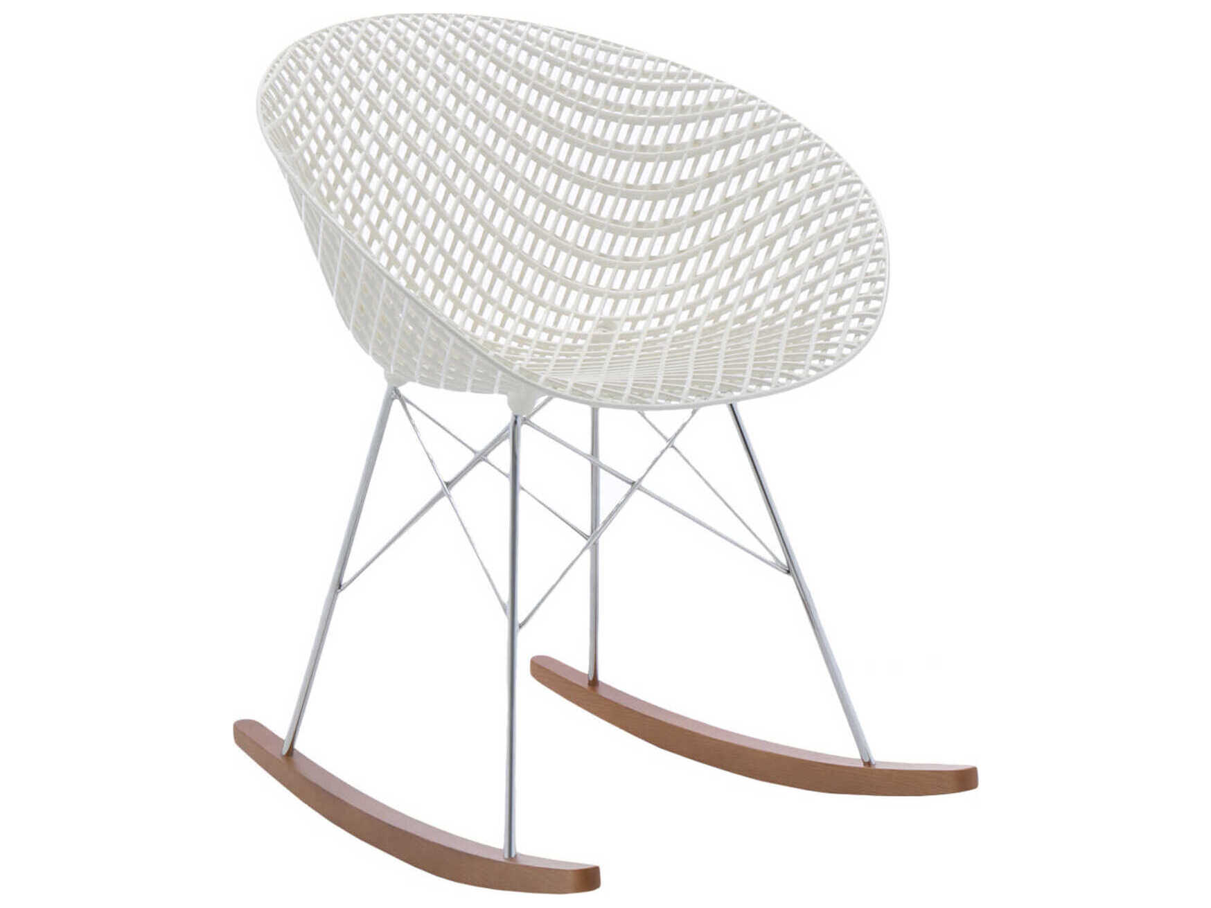 Kartell Smatrik Oak Wood Brown Arm Dining Chair  (Sold in 2)