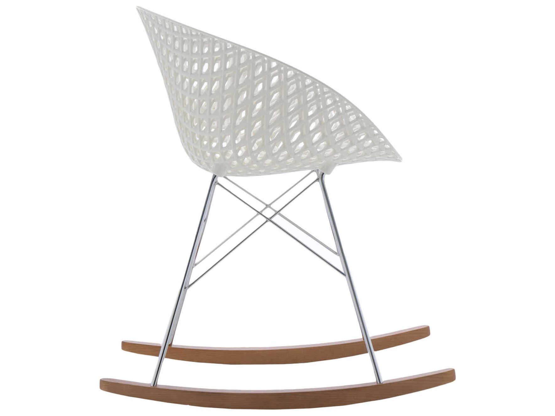 Kartell Smatrik Oak Wood Brown Arm Dining Chair  (Sold in 2)