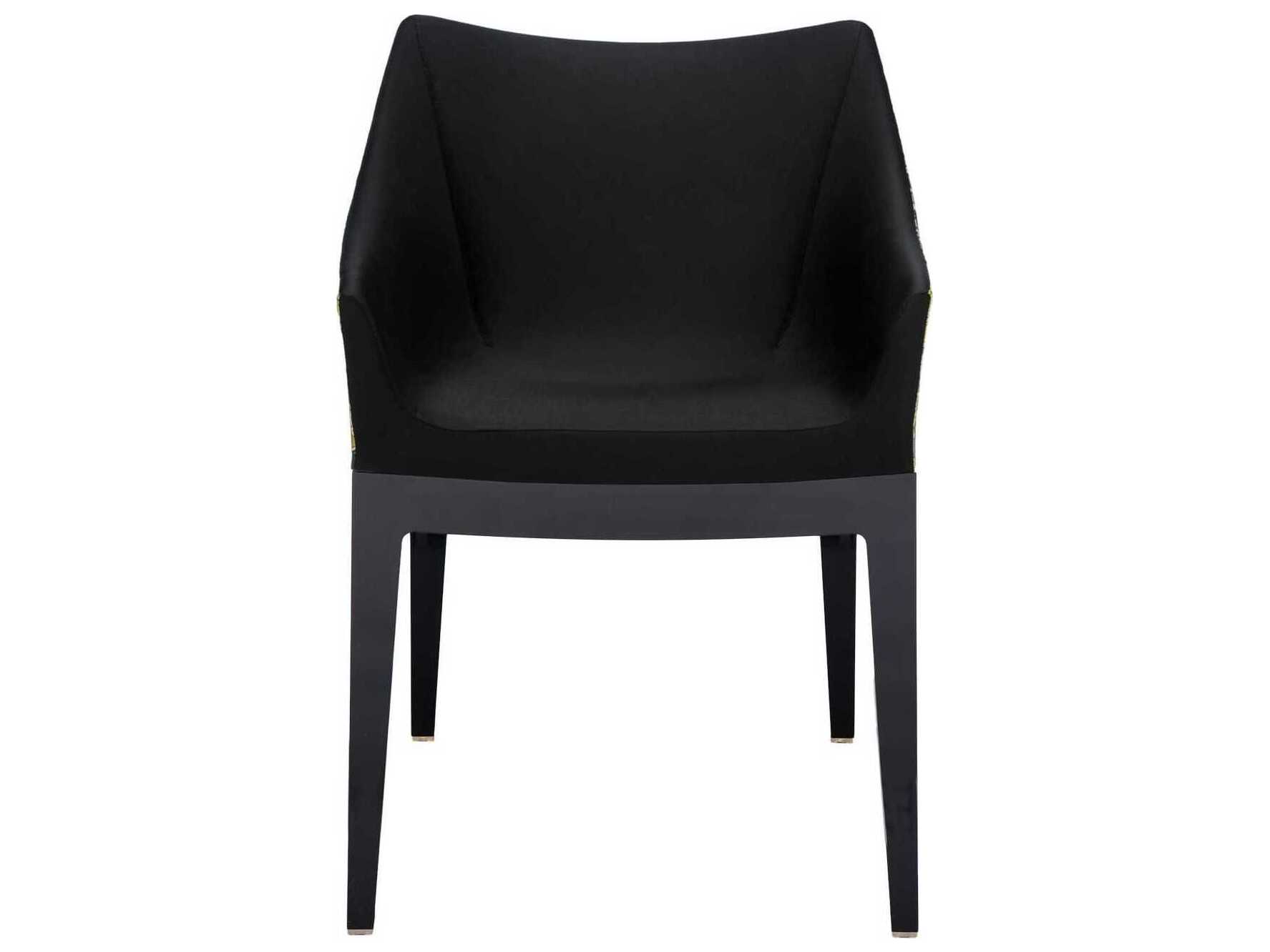 Kartell Madame Emilio Pucci Black Upholstered Arm Dining Chair