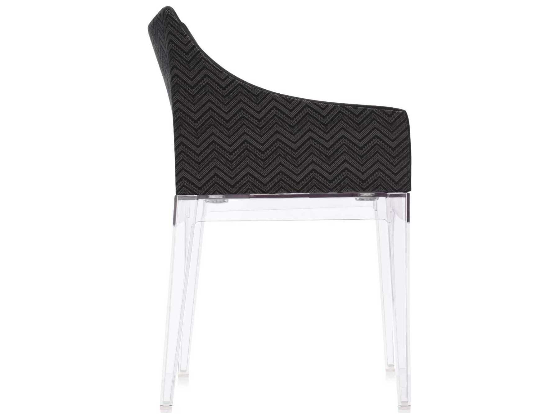Kartell Madame Clear Upholstered Arm Dining Chair