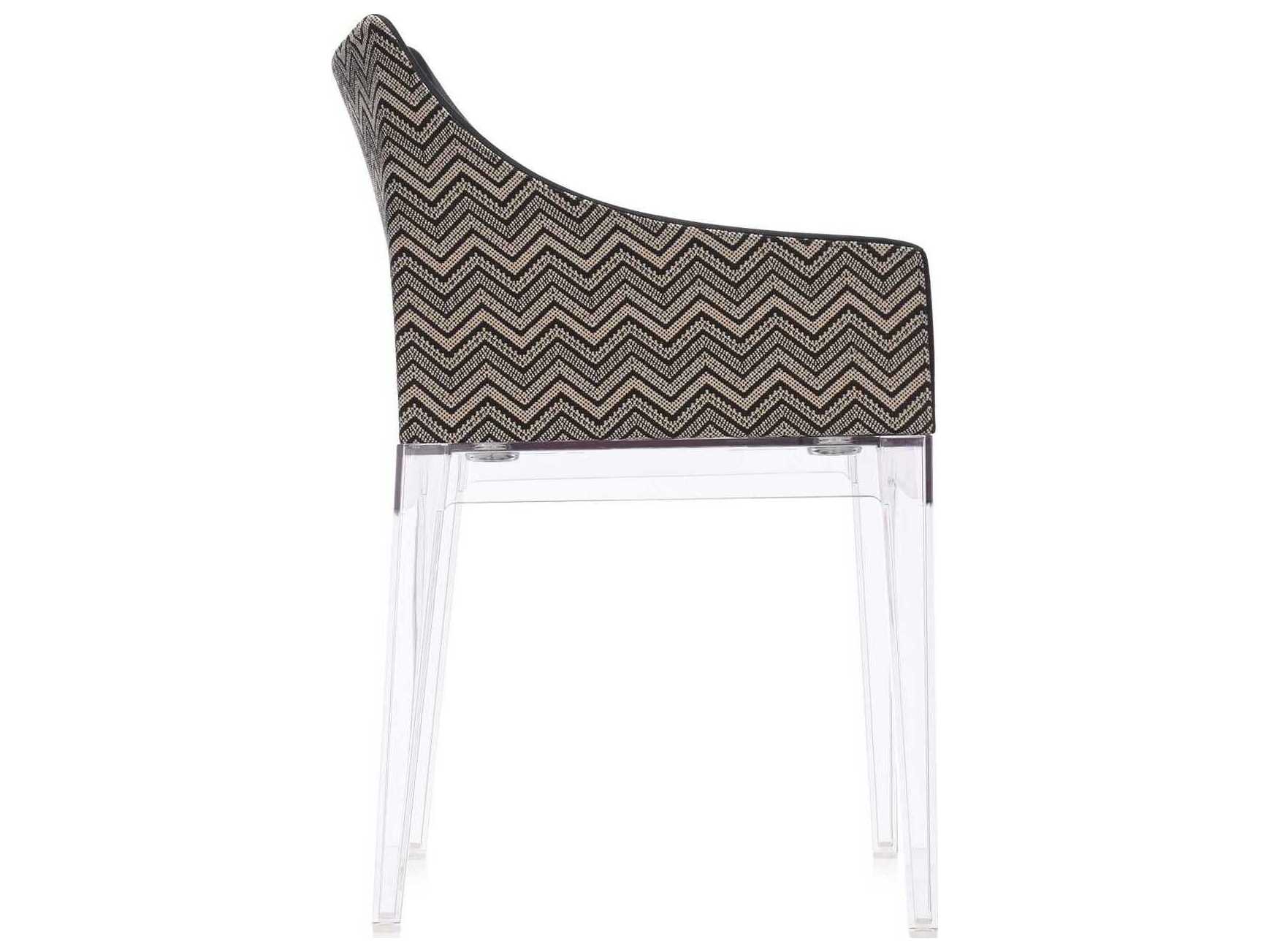 Kartell Madame Beige Upholstered Arm Dining Chair