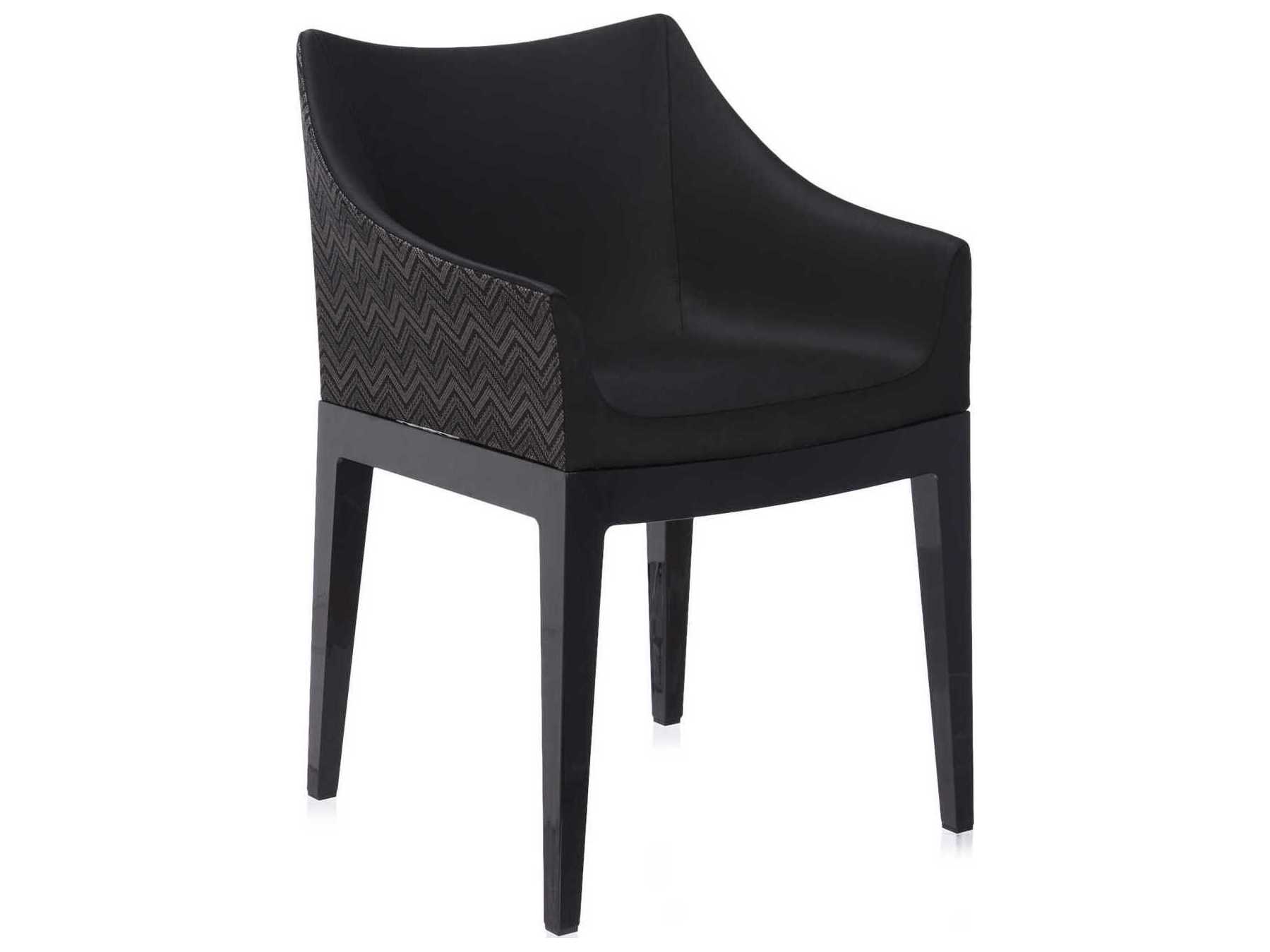 Kartell Madame Black Upholstered Arm Dining Chair