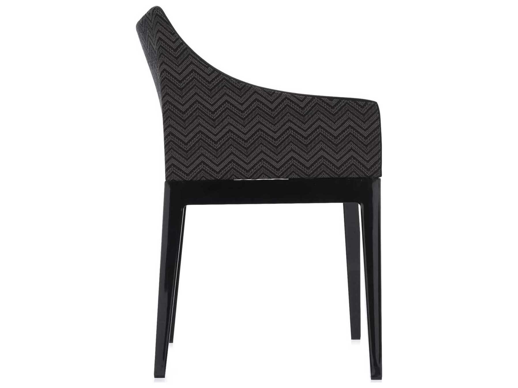 Kartell Madame Black Upholstered Arm Dining Chair
