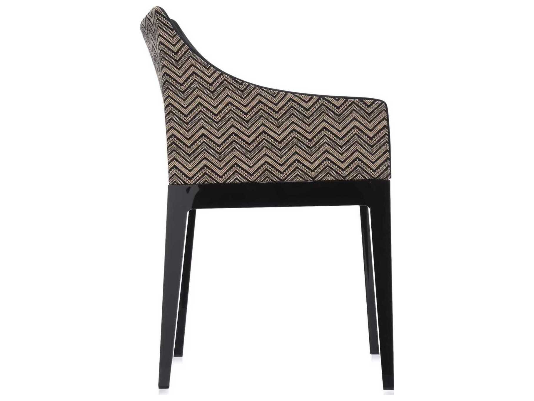 Kartell Madame Beige Upholstered Arm Dining Chair