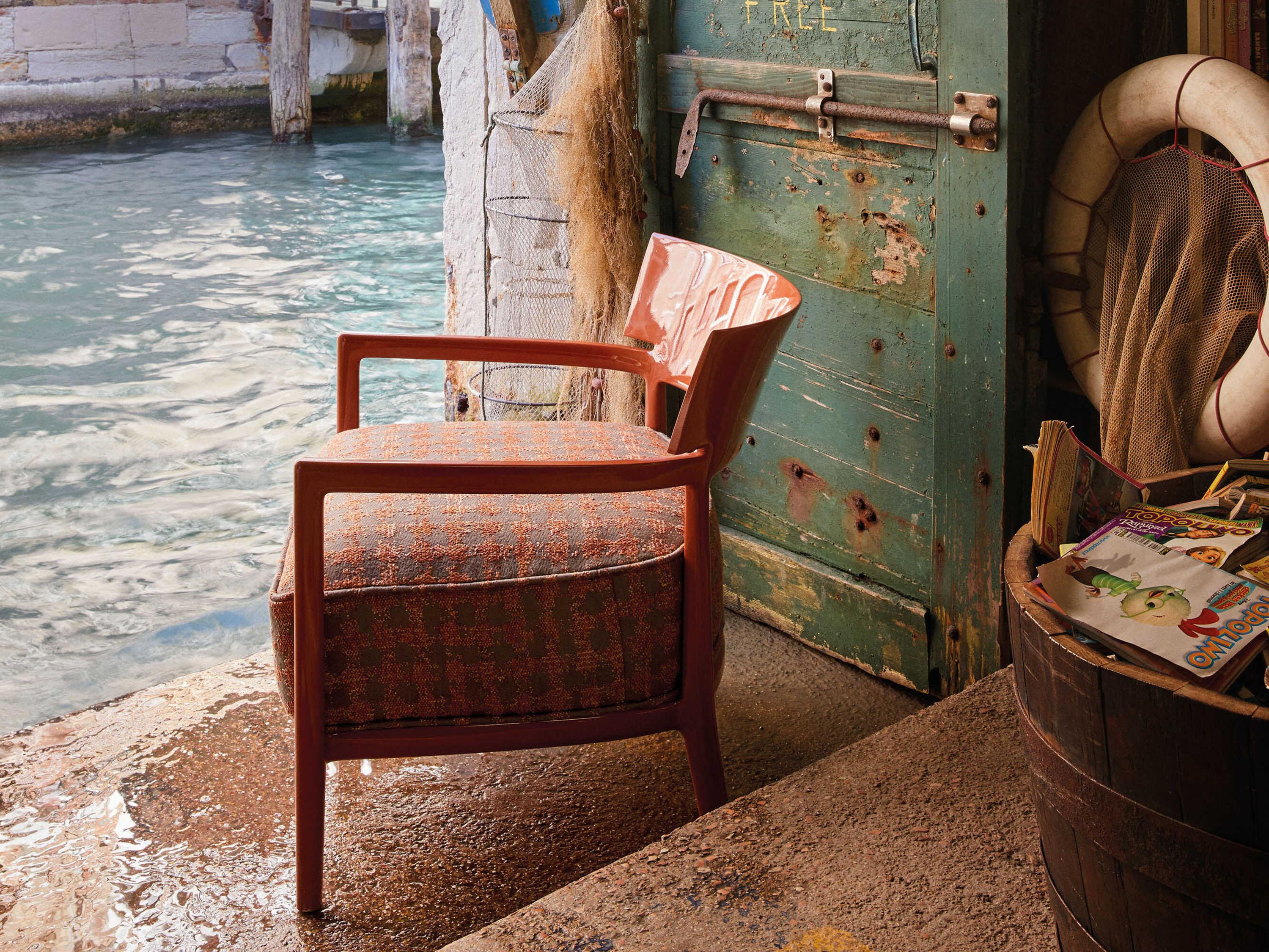 Kartell Cara Orange Fabric Accent Chair