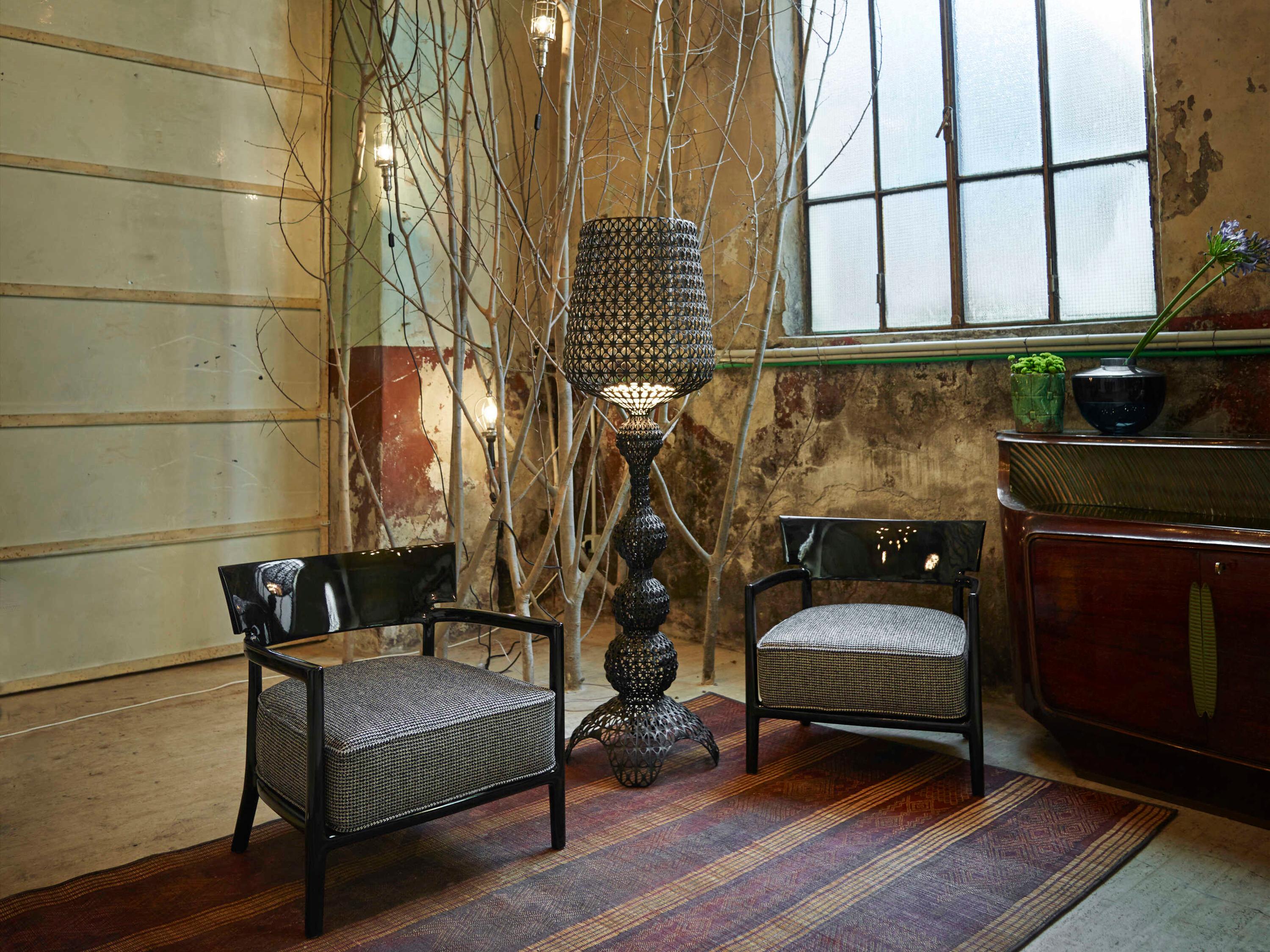 Kartell Cara Black Fabric Accent Chair