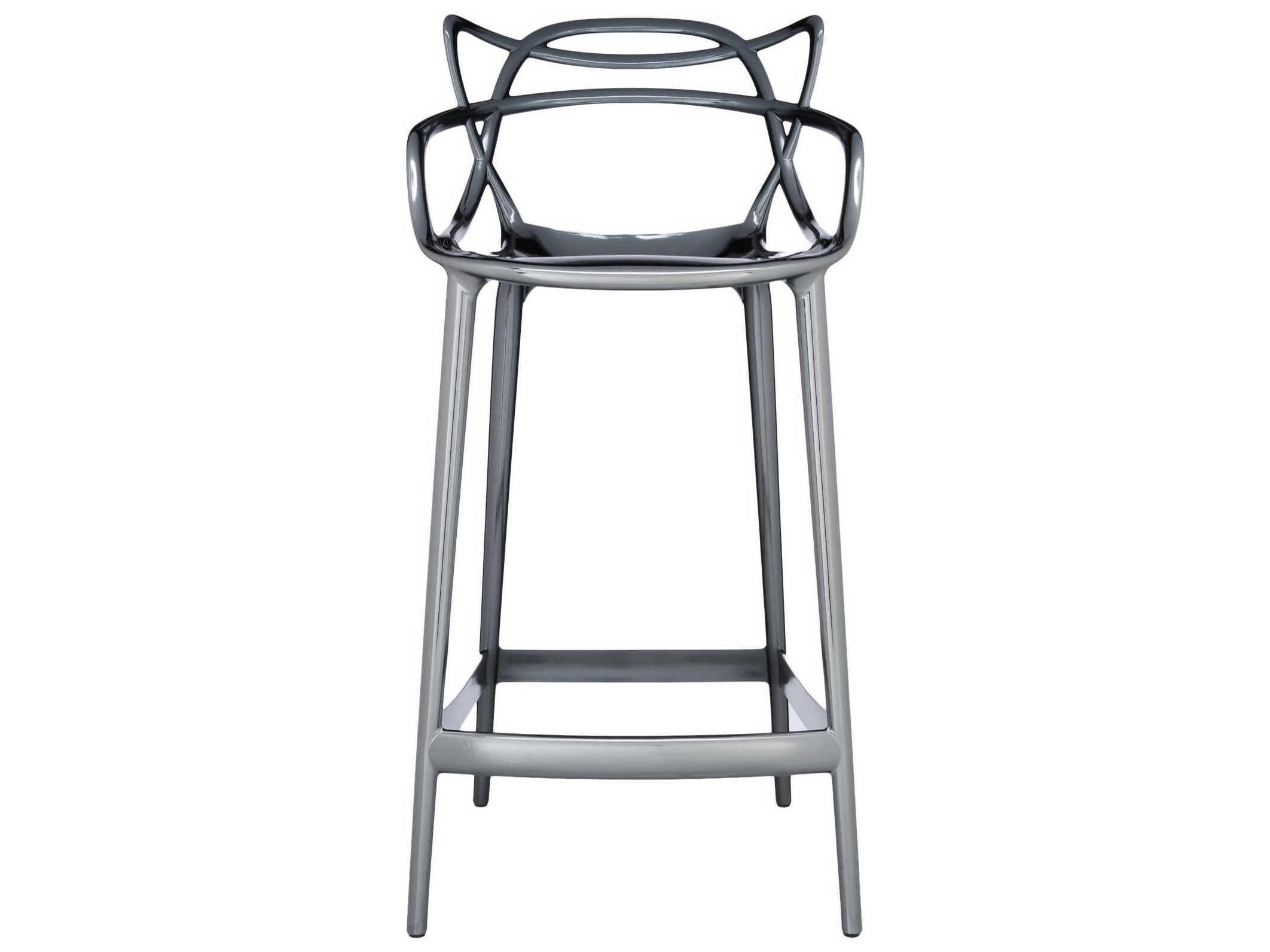 Kartell Masters Metallic Titanium Counter Stool