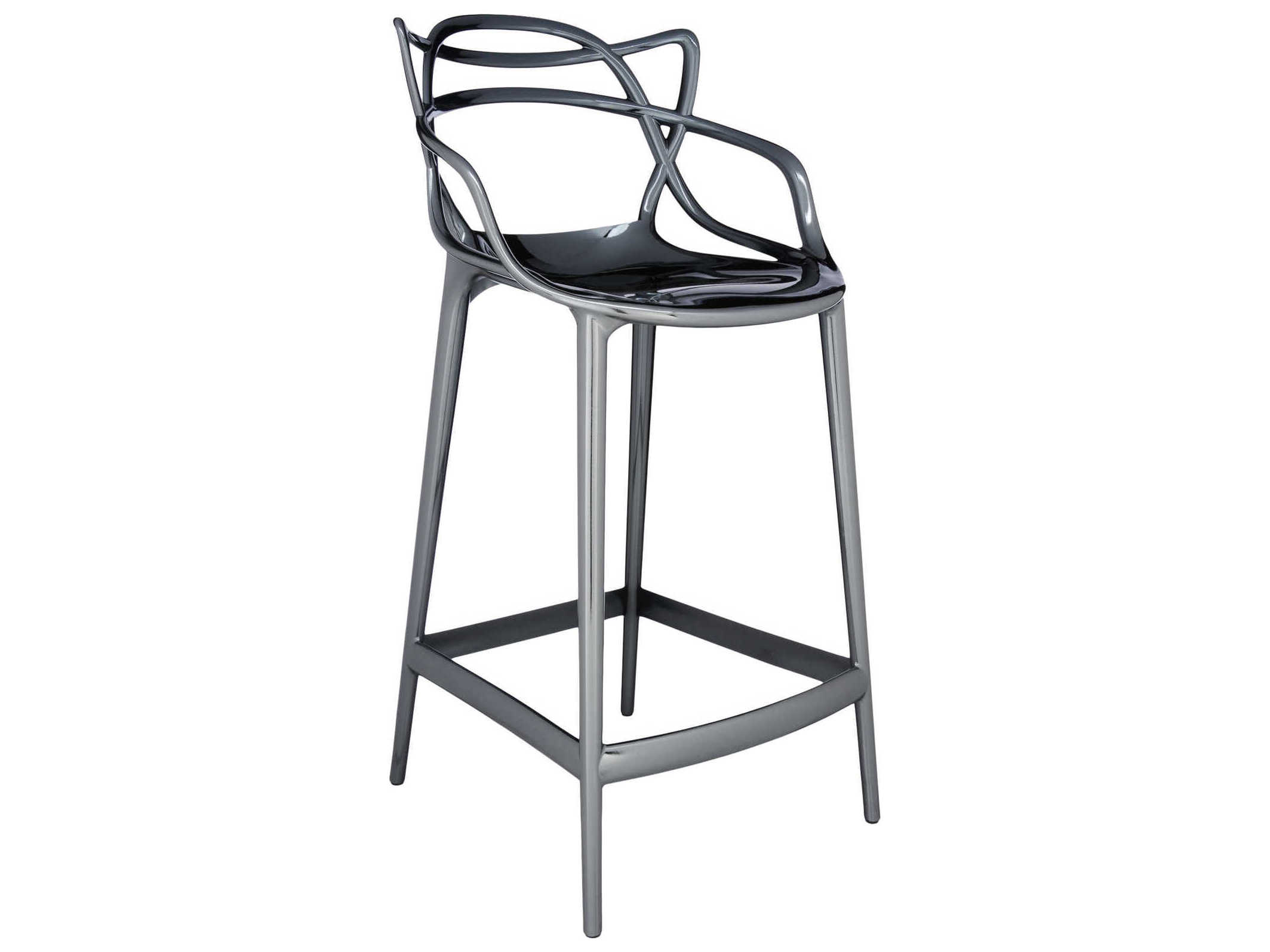 Kartell Masters Metallic Titanium Counter Stool