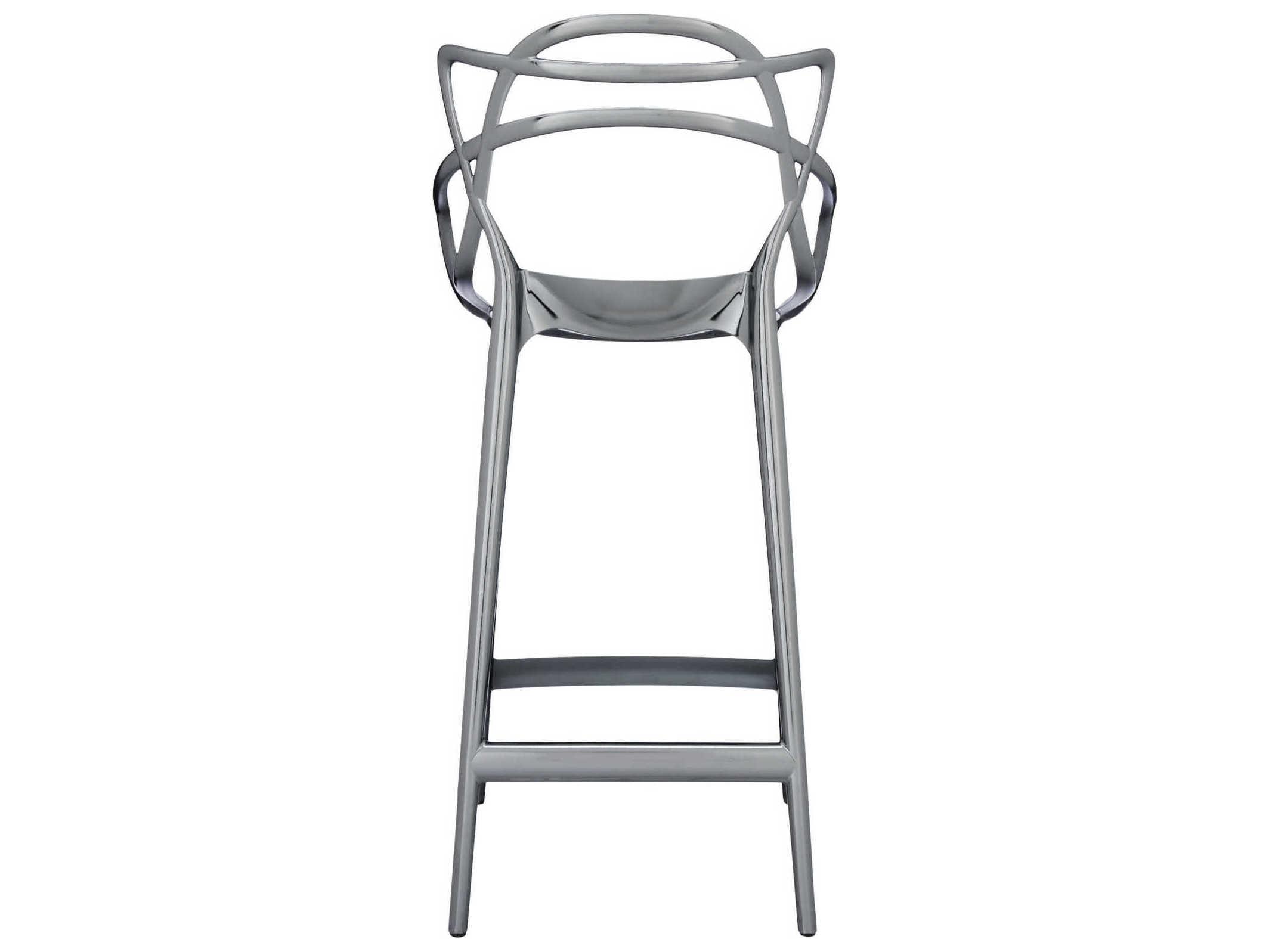 Kartell Masters Metallic Titanium Counter Stool