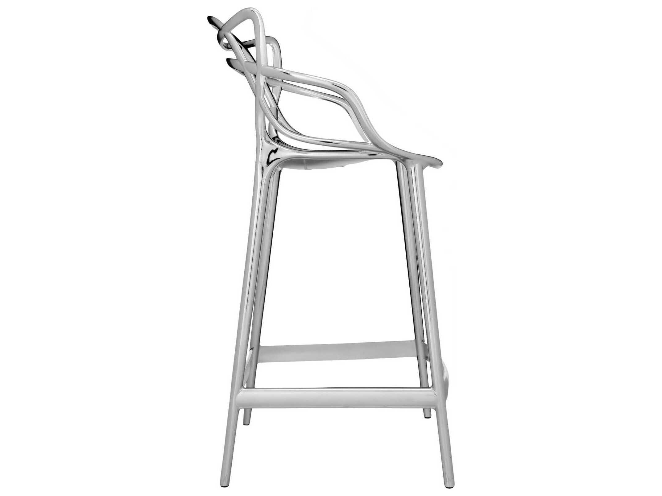 Kartell Masters Metallic Chrome Counter Stool