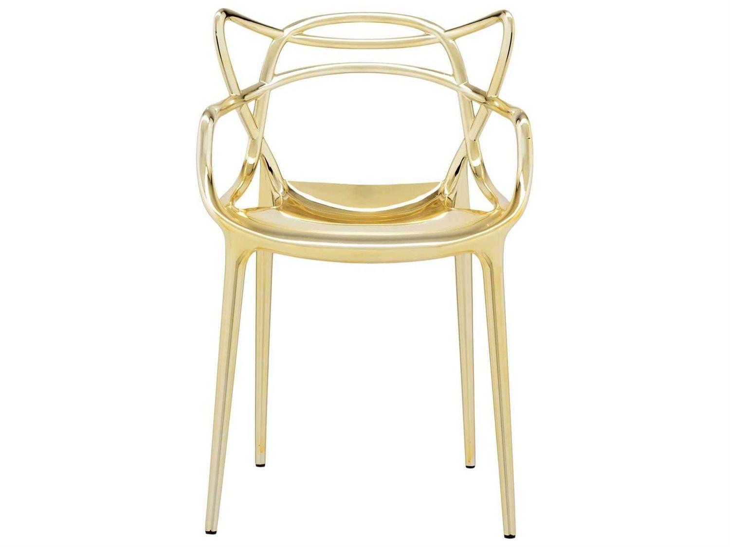 Kartell Masters Gold Arm Dining Chair  (Sold in 2)