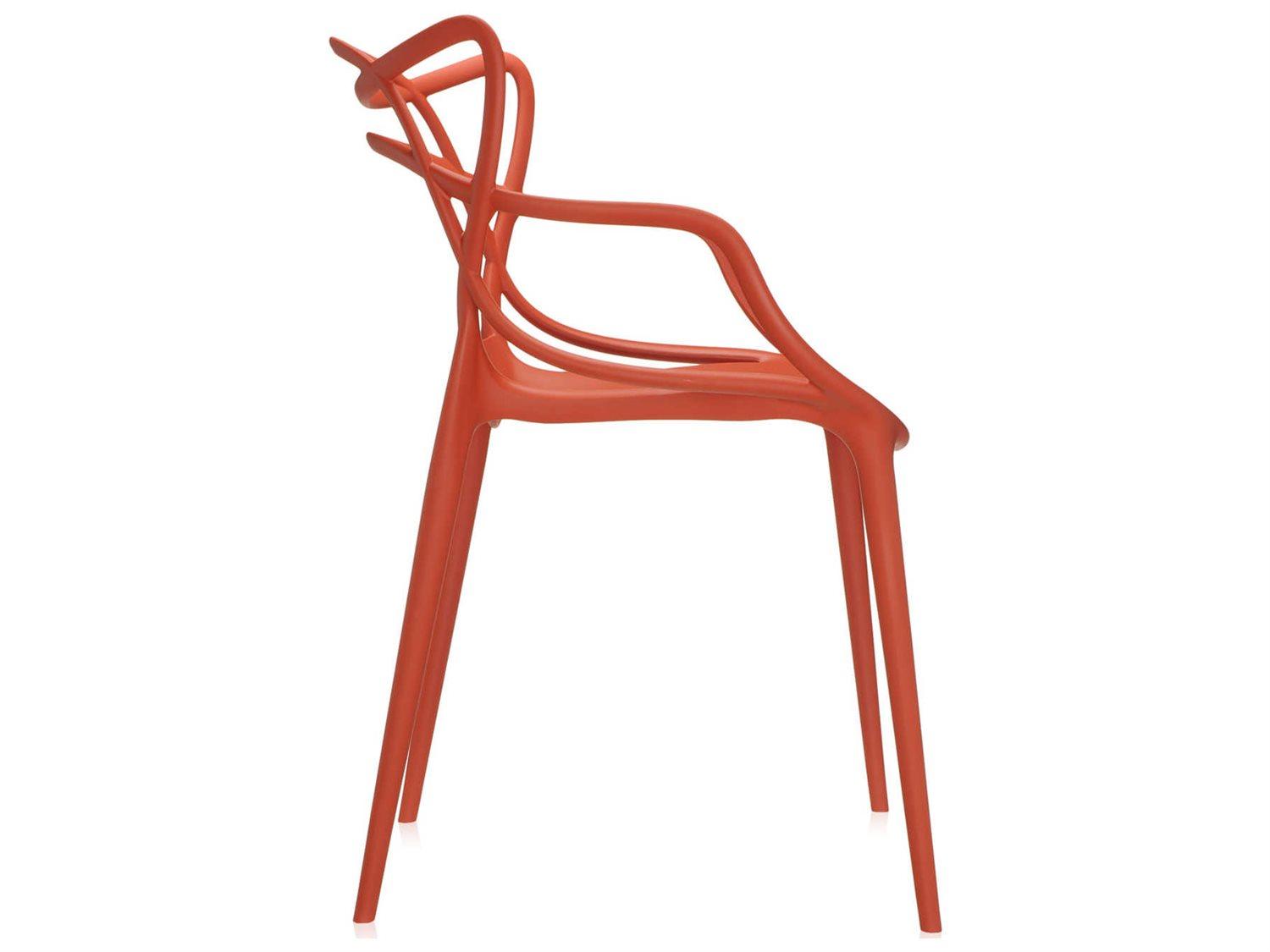 Kartell Masters Orange Arm Dining Chair  (Sold in 2)