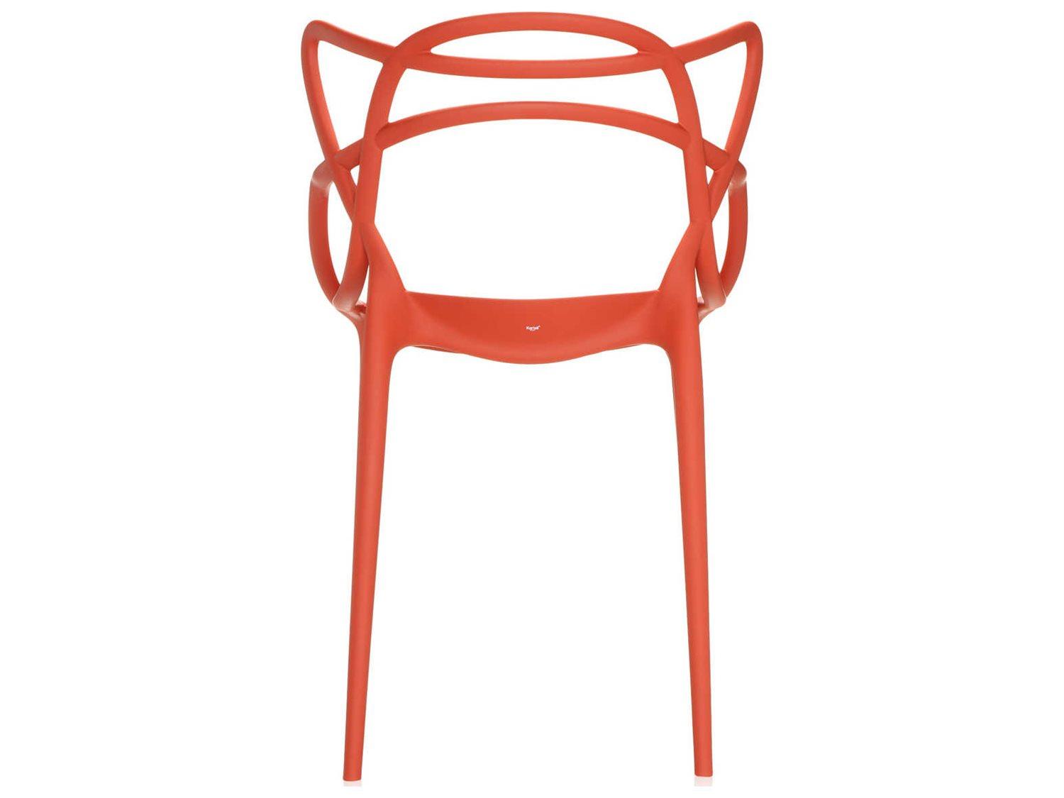 Kartell Masters Orange Arm Dining Chair  (Sold in 2)