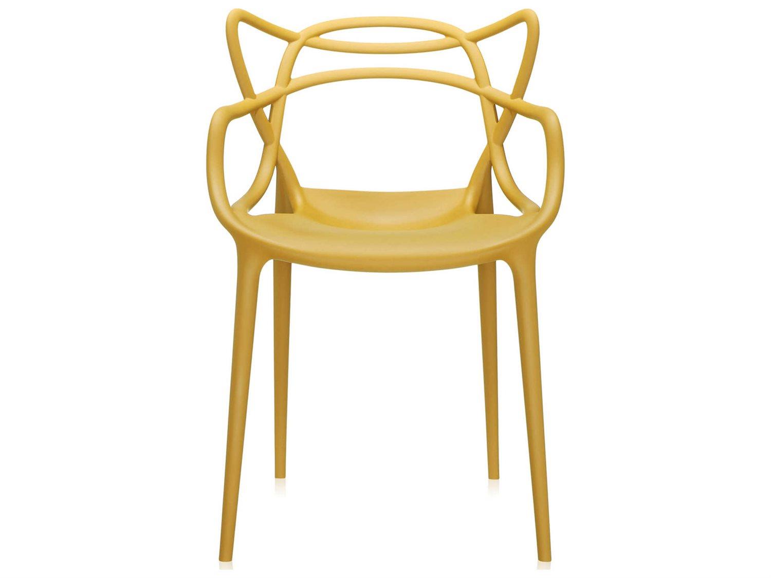 Kartell Masters Yellow Arm Dining Chair  (Sold in 2)