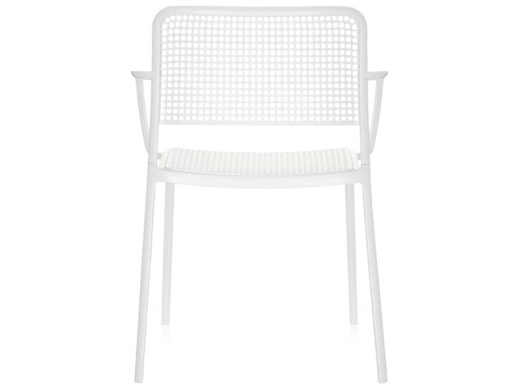 Kartell Audrey White Arm Dining Chair  (Sold in 2)