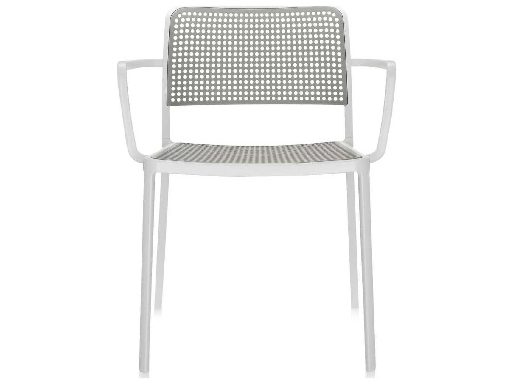 Kartell Audrey Gray Arm Dining Chair  (Sold in 2)