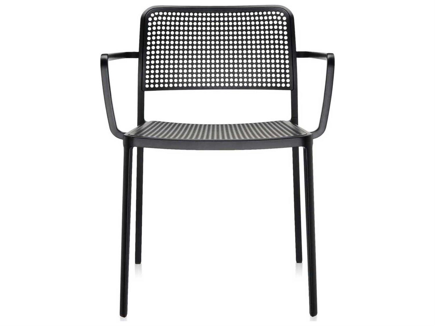 Kartell Audrey Black Arm Dining Chair  (Sold in 2)