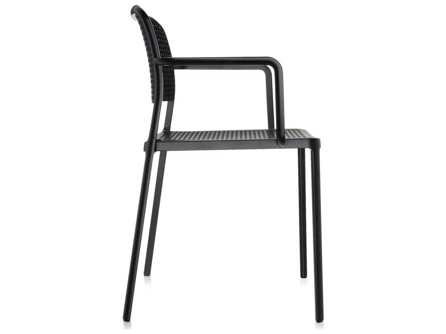 Kartell Audrey Black Arm Dining Chair  (Sold in 2)