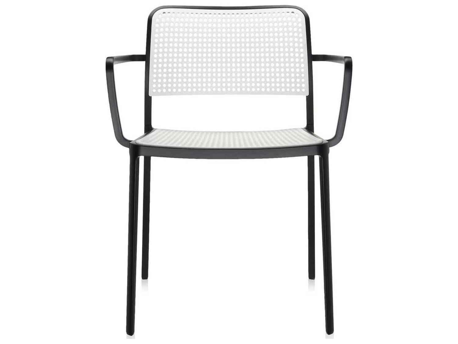 Kartell Audrey Black Arm Dining Chair  (Sold in 2)