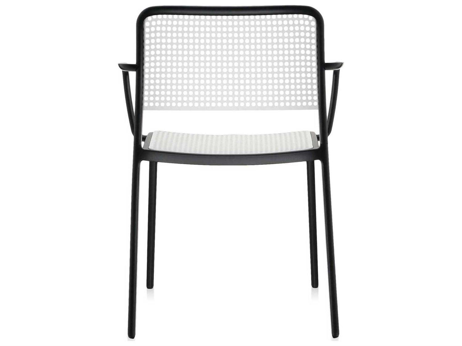 Kartell Audrey Black Arm Dining Chair  (Sold in 2)