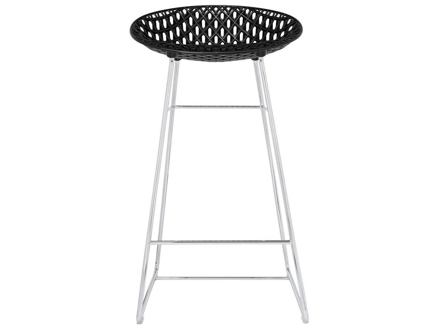 Kartell Smatrik Black And Chrome Counter Stool