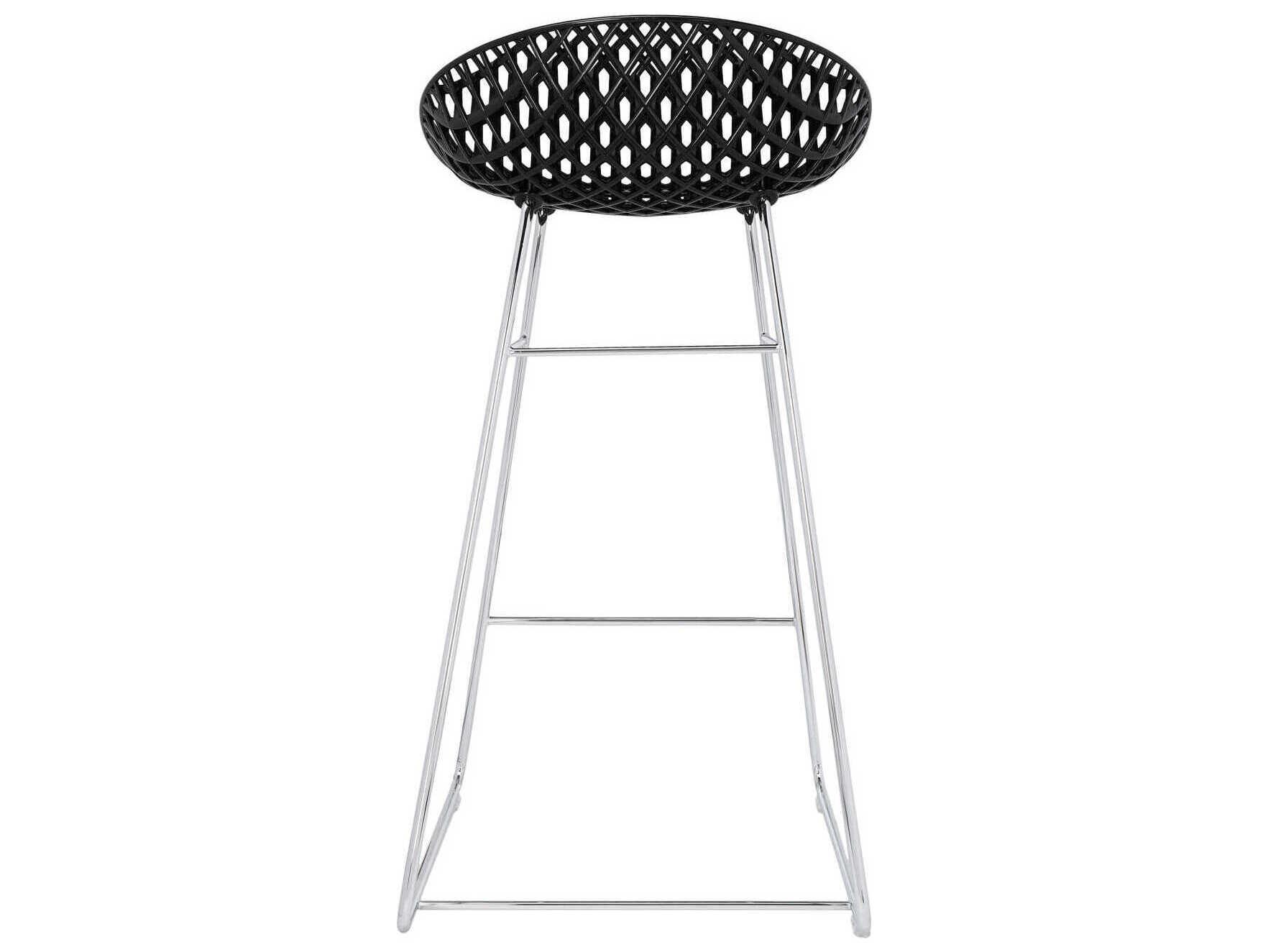 Kartell Smatrik Black And Chrome Counter Stool