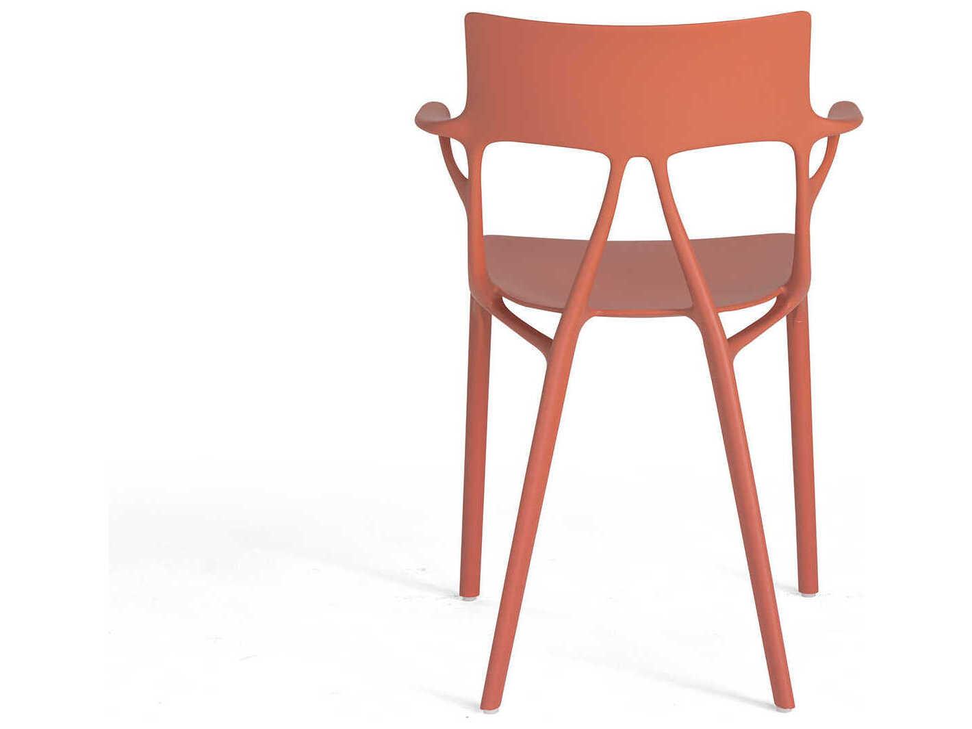 Kartell Ai Orange Arm Dining Chair  (Sold in 2)