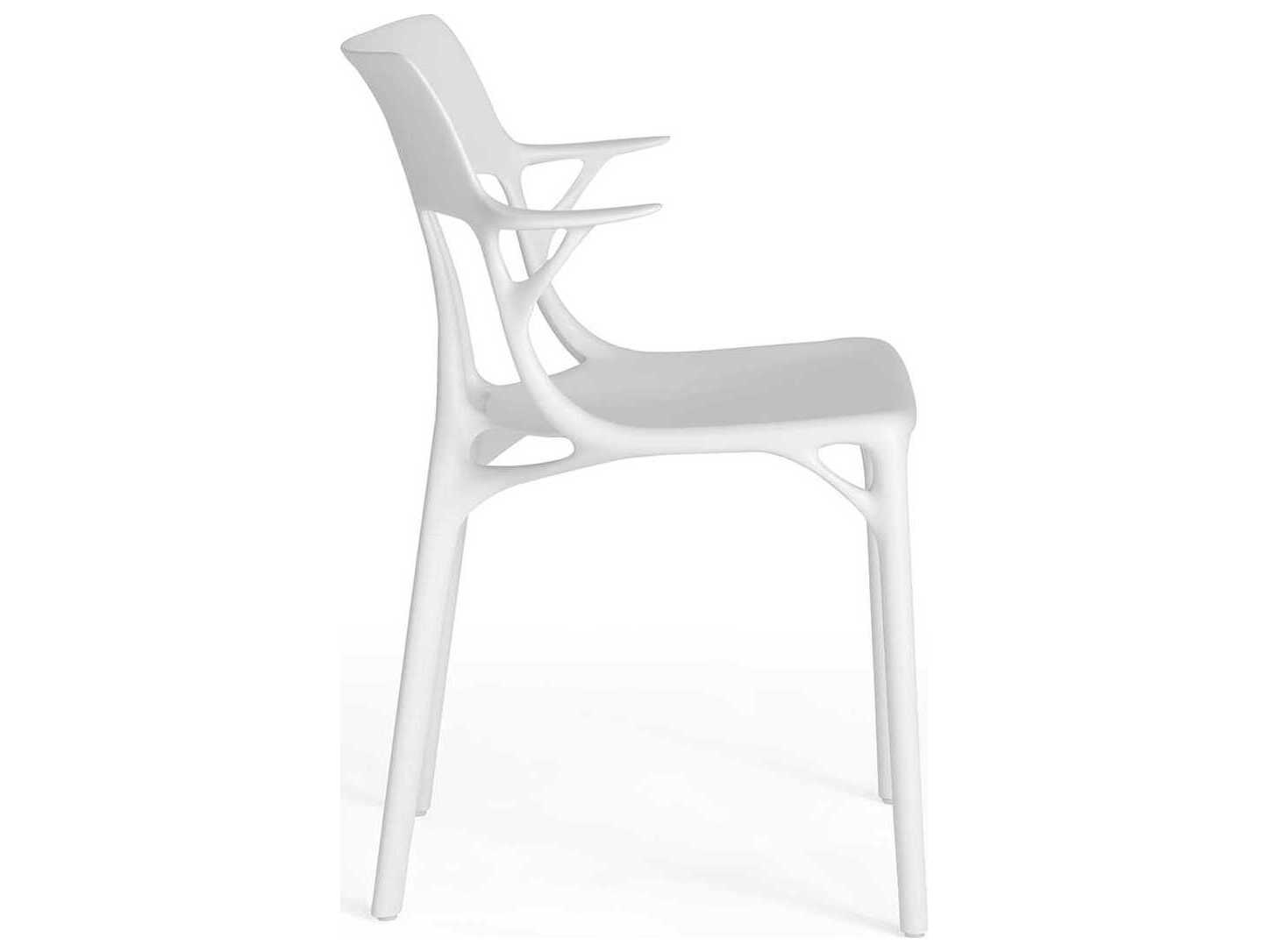 Kartell Ai White Arm Dining Chair  (Sold in 2)