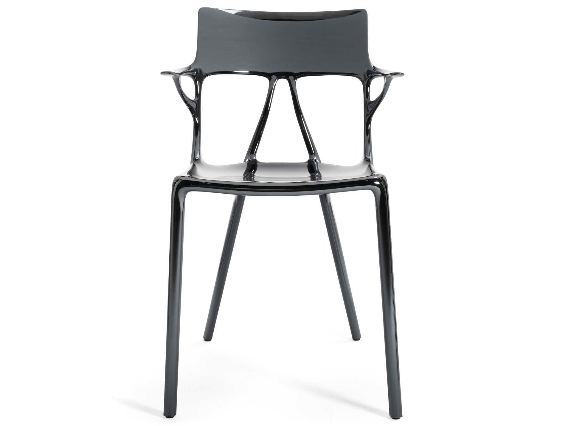 Kartell A.i. Gray Arm Dining Chair  (Sold in 2)