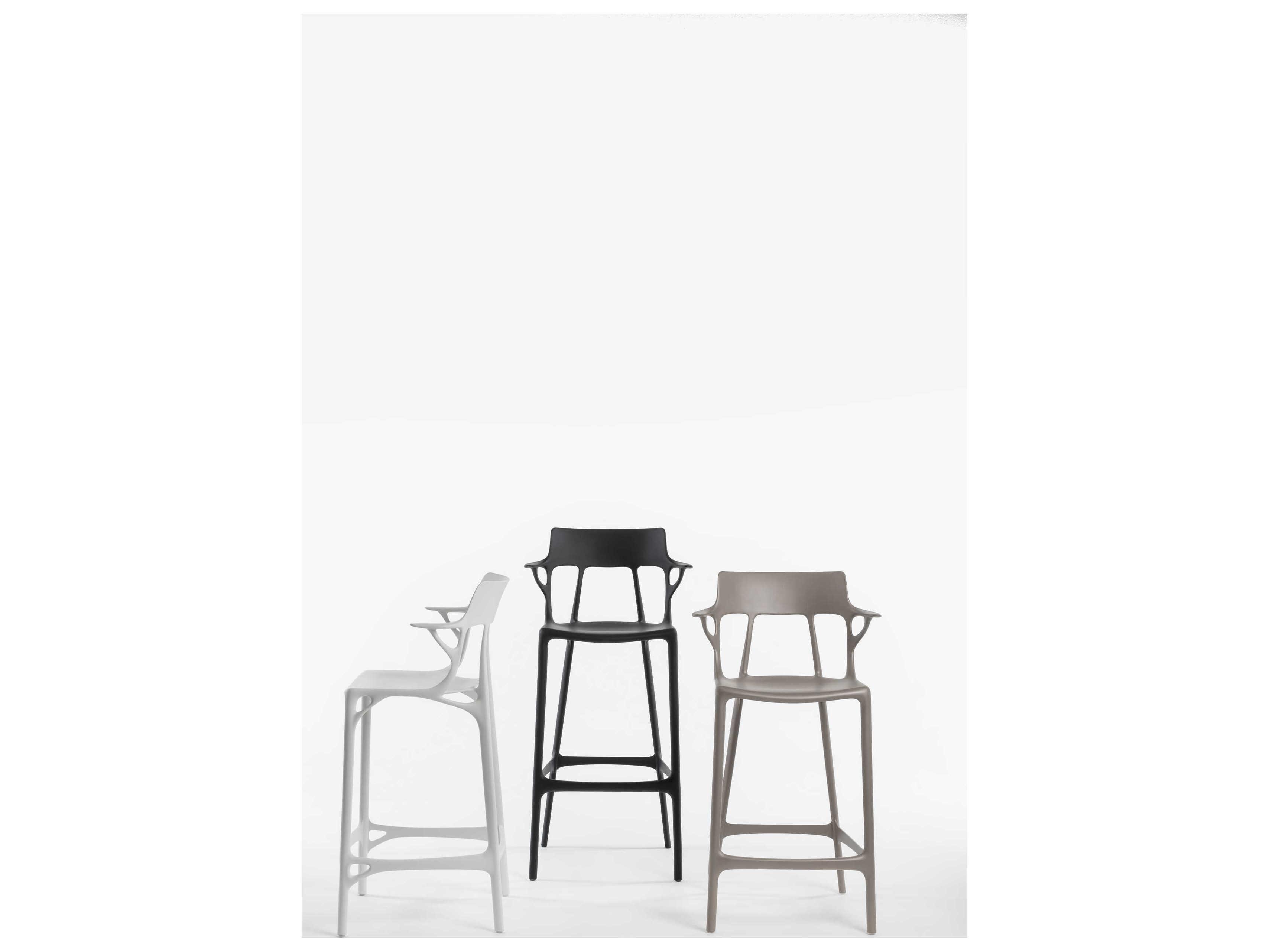 Kartell Ai Recycled Gray Counter Stool