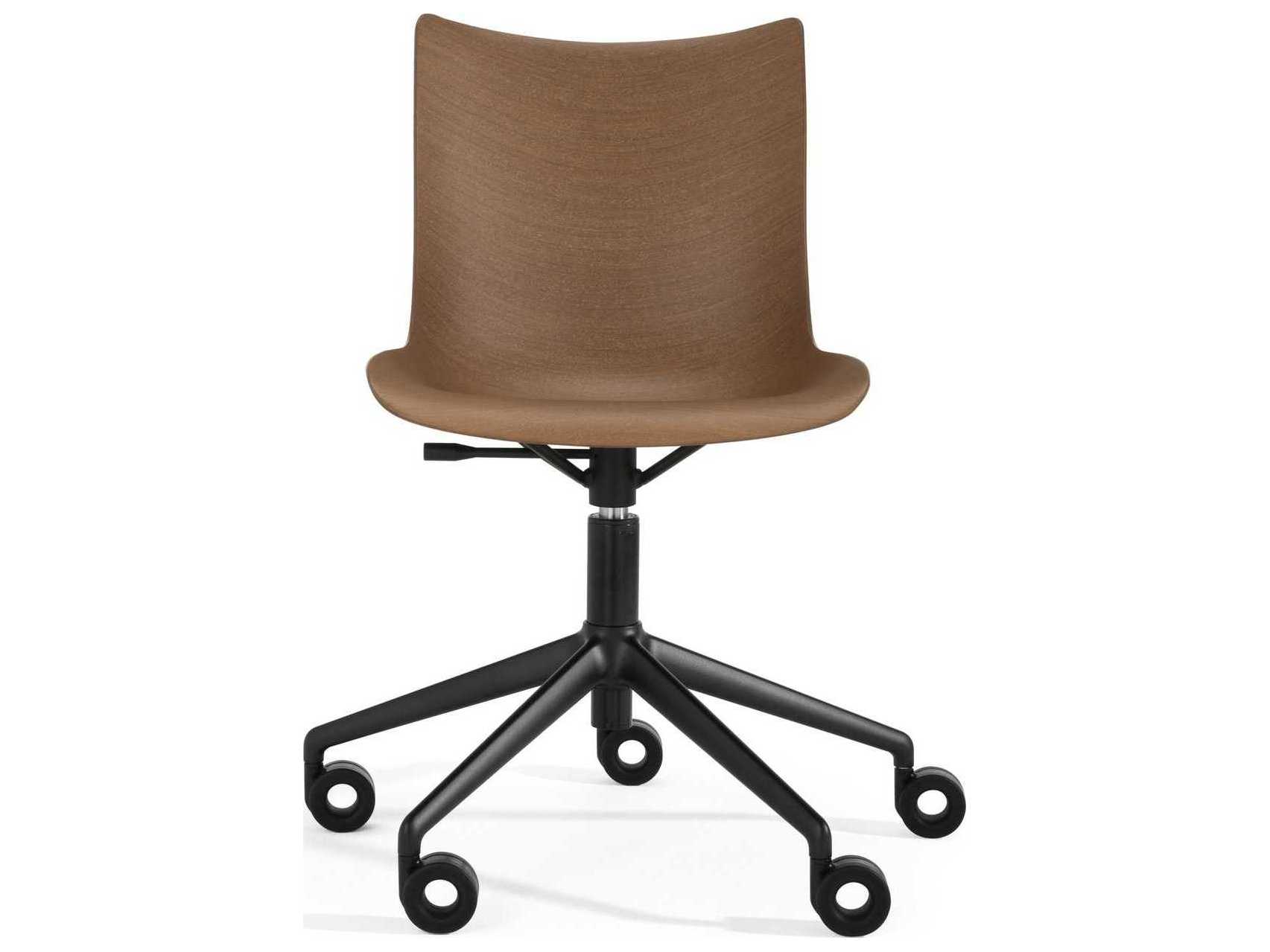 Kartell P-wood Brown Adjustable Computer Office Chair