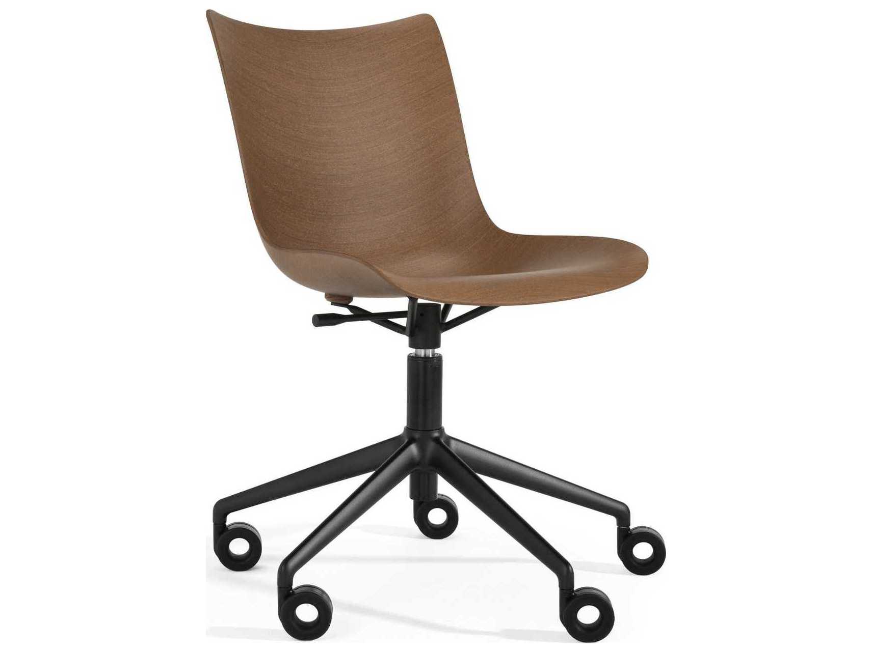 Kartell P-wood Brown Adjustable Computer Office Chair