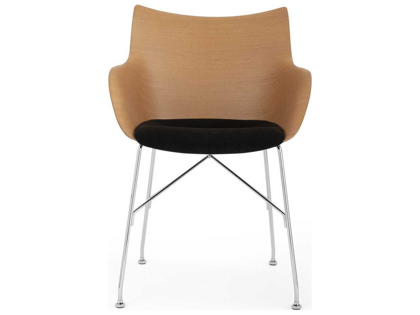 Kartell Q-wood Brown Upholstered Computer Office Chair
