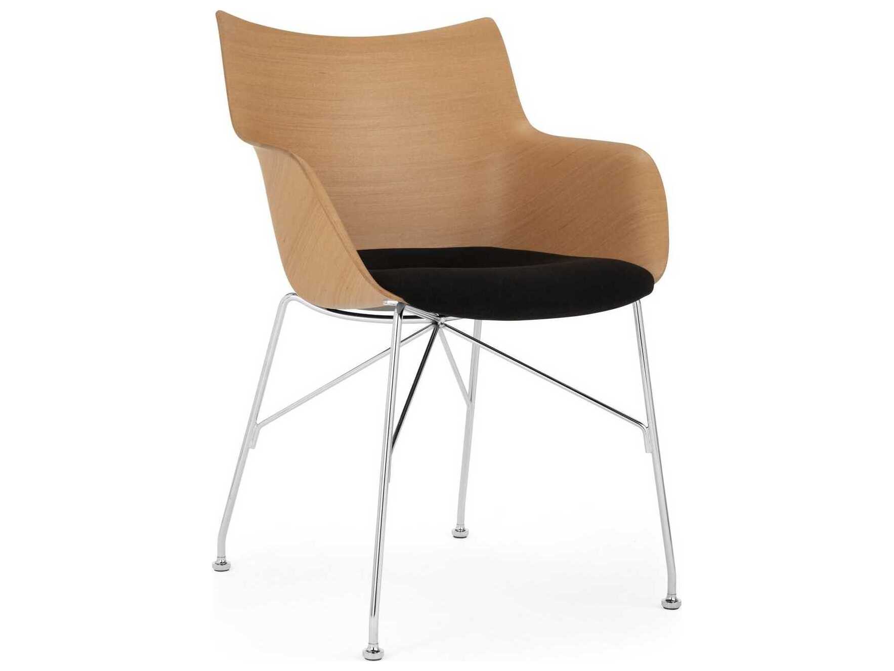 Kartell Q-wood Brown Upholstered Computer Office Chair