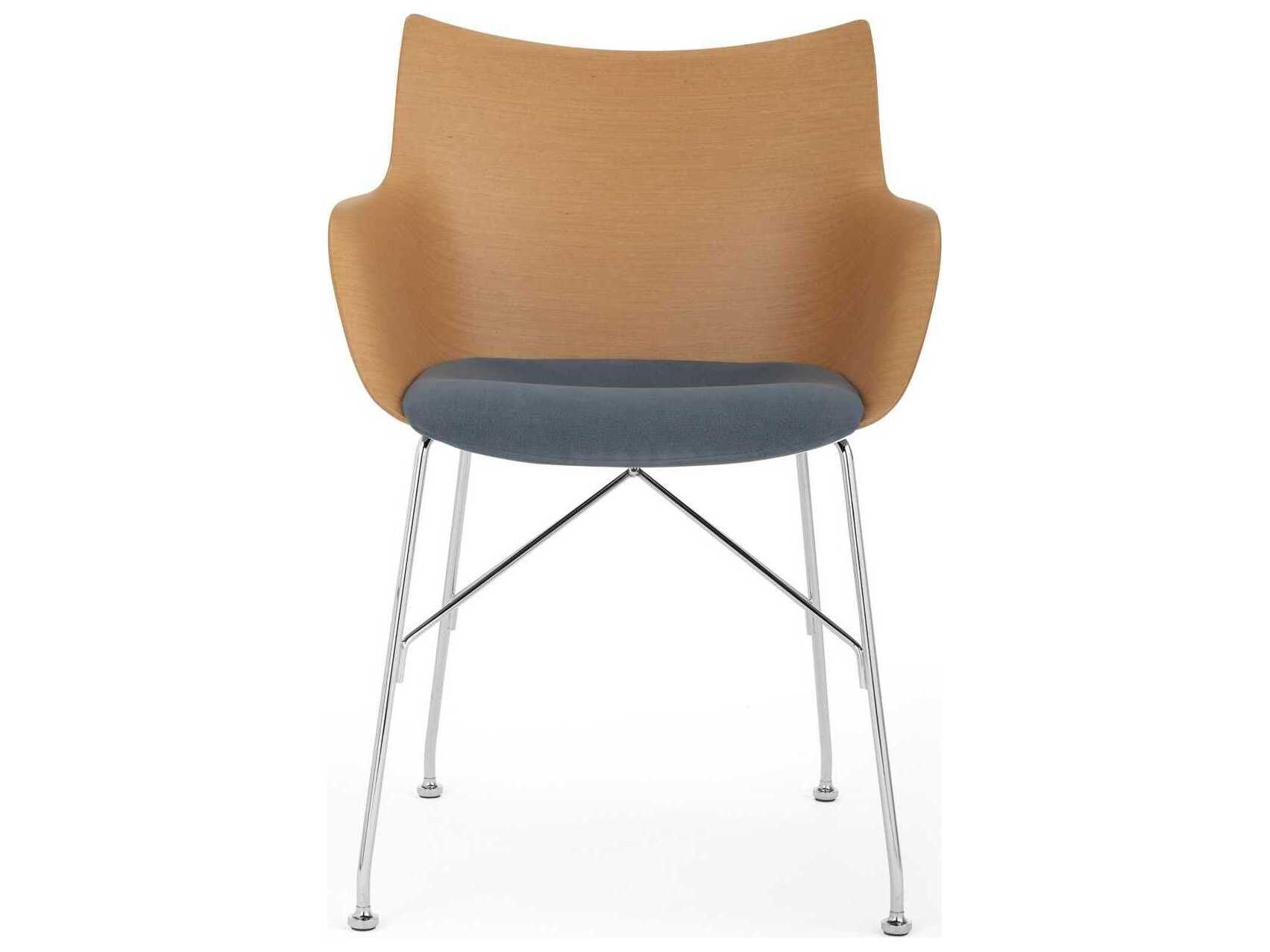 Kartell Q-wood Brown Upholstered Computer Office Chair