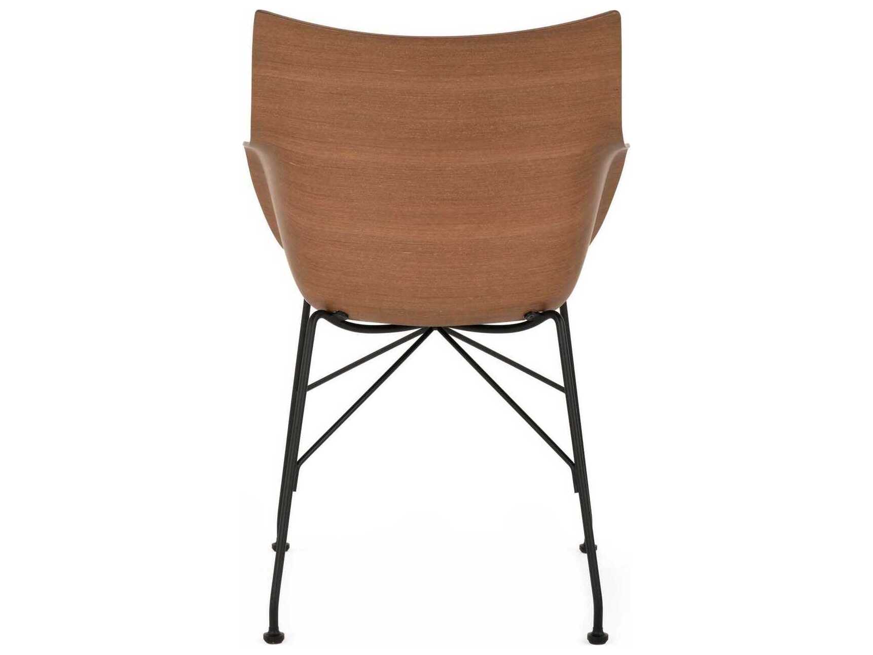 Kartell Q-wood Brown Upholstered Computer Office Chair