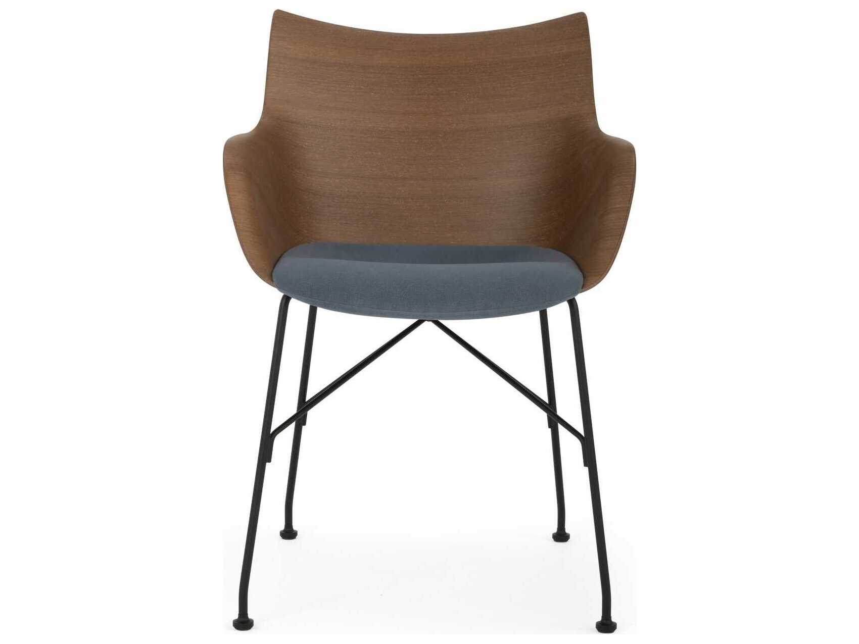 Kartell Q-wood Brown Upholstered Computer Office Chair
